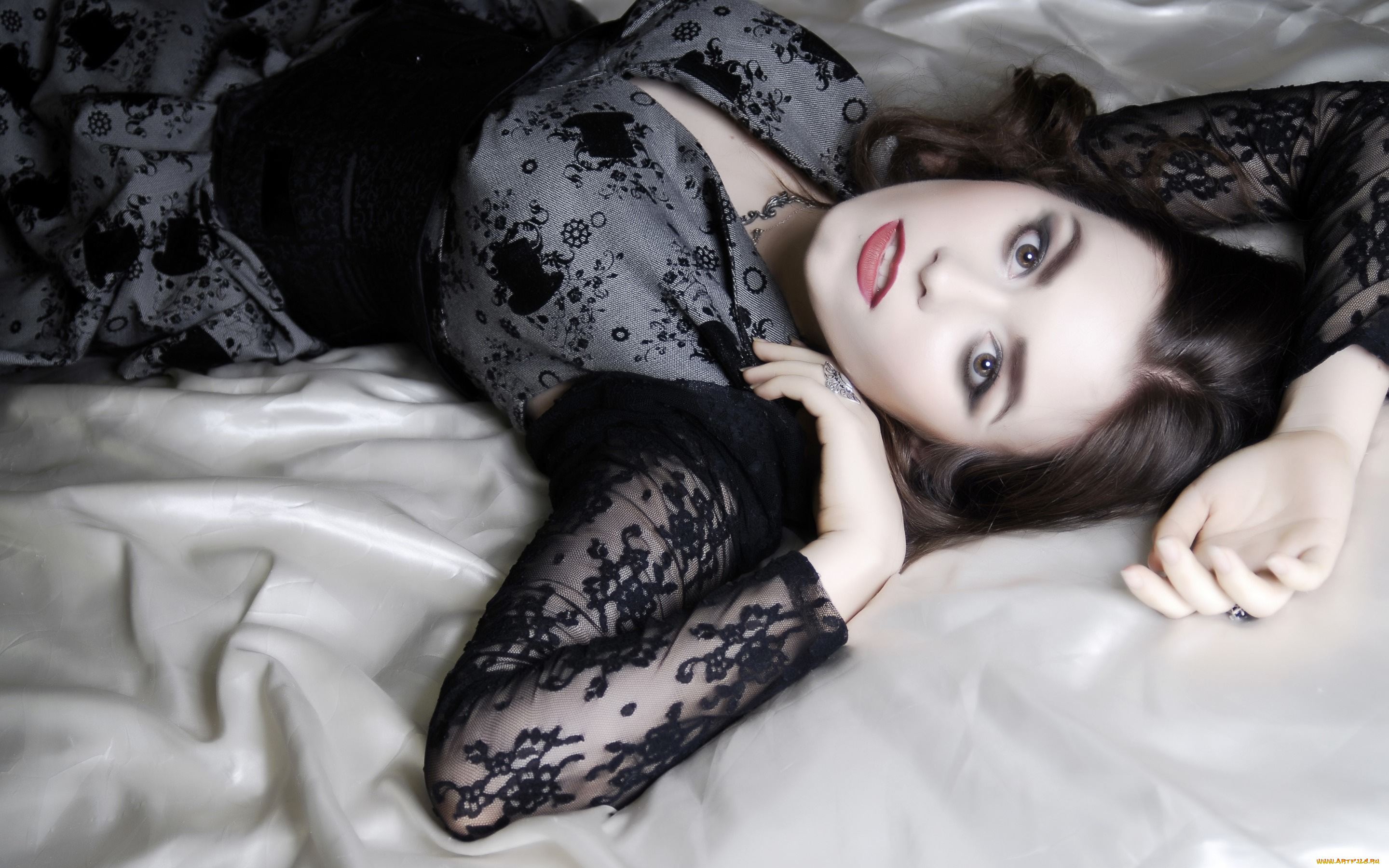 девушки, -unsort, , брюнетки, , шатенки, девушка, взгляд, красота, лицо, платье, губы