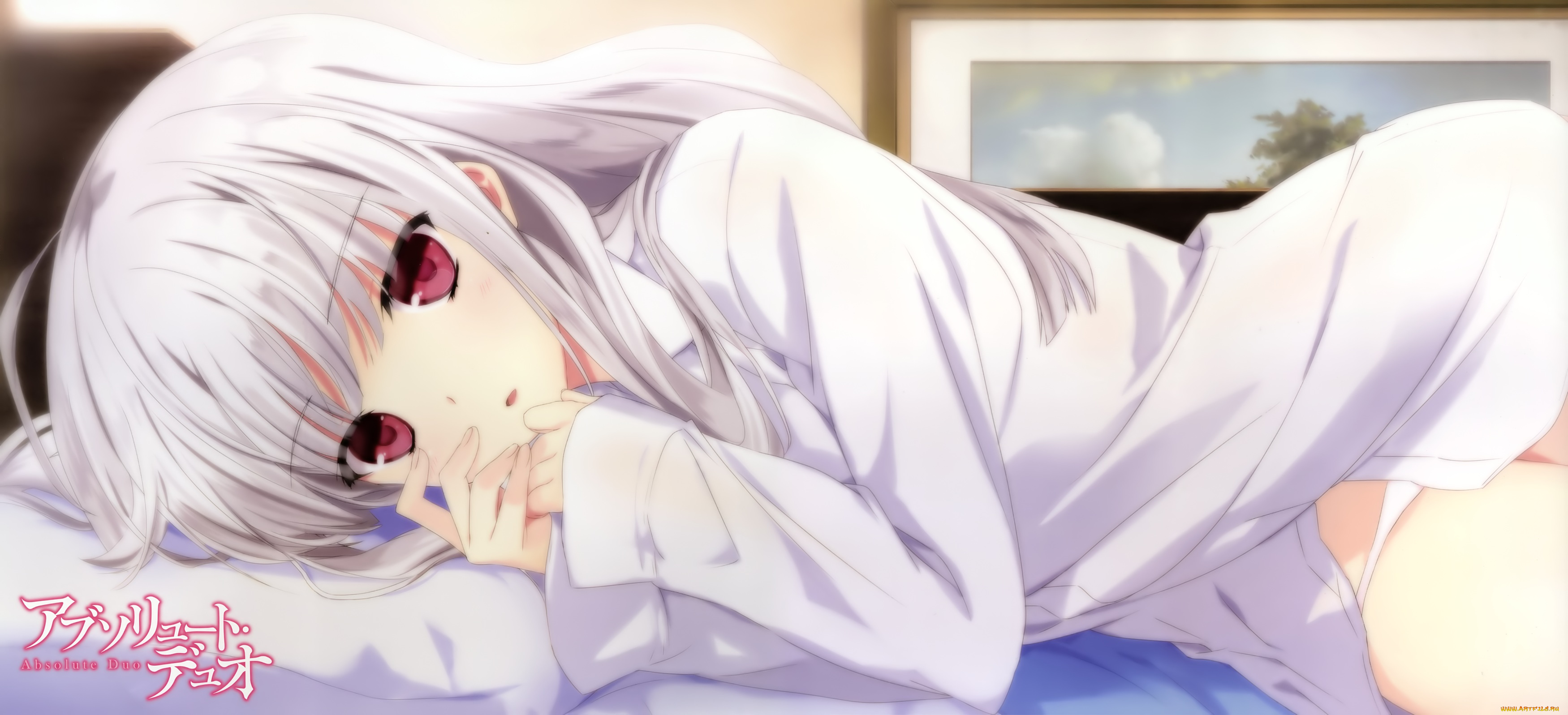 аниме, absolute, duo, взгляд, девочка