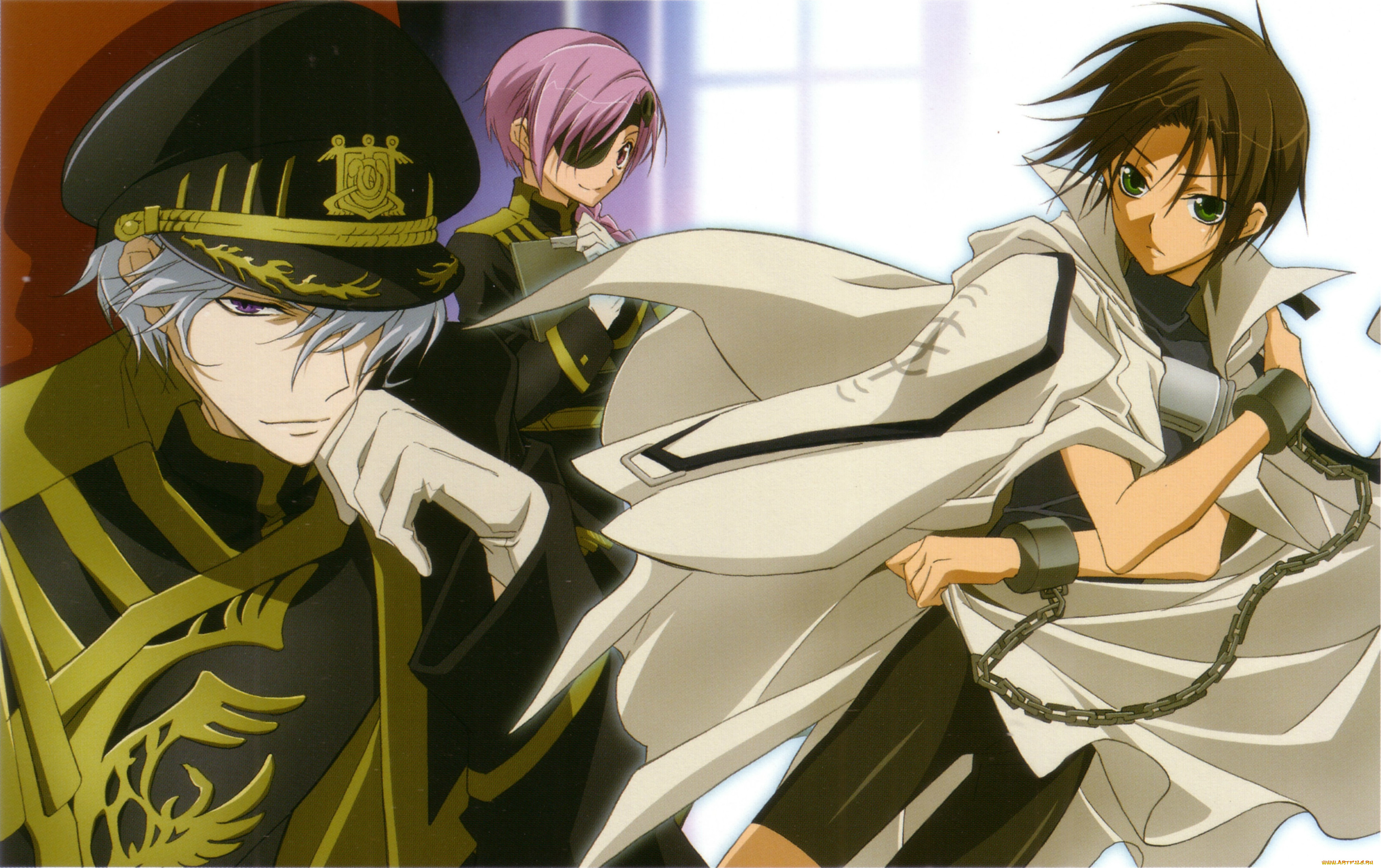 аниме, 07, ghost, военная, форма, седьмой, дух, ayanami, kuroyuri, повязка, цепи, плащ, фуражка, art, teita, klein, 07-ghost, yuki, amemiya