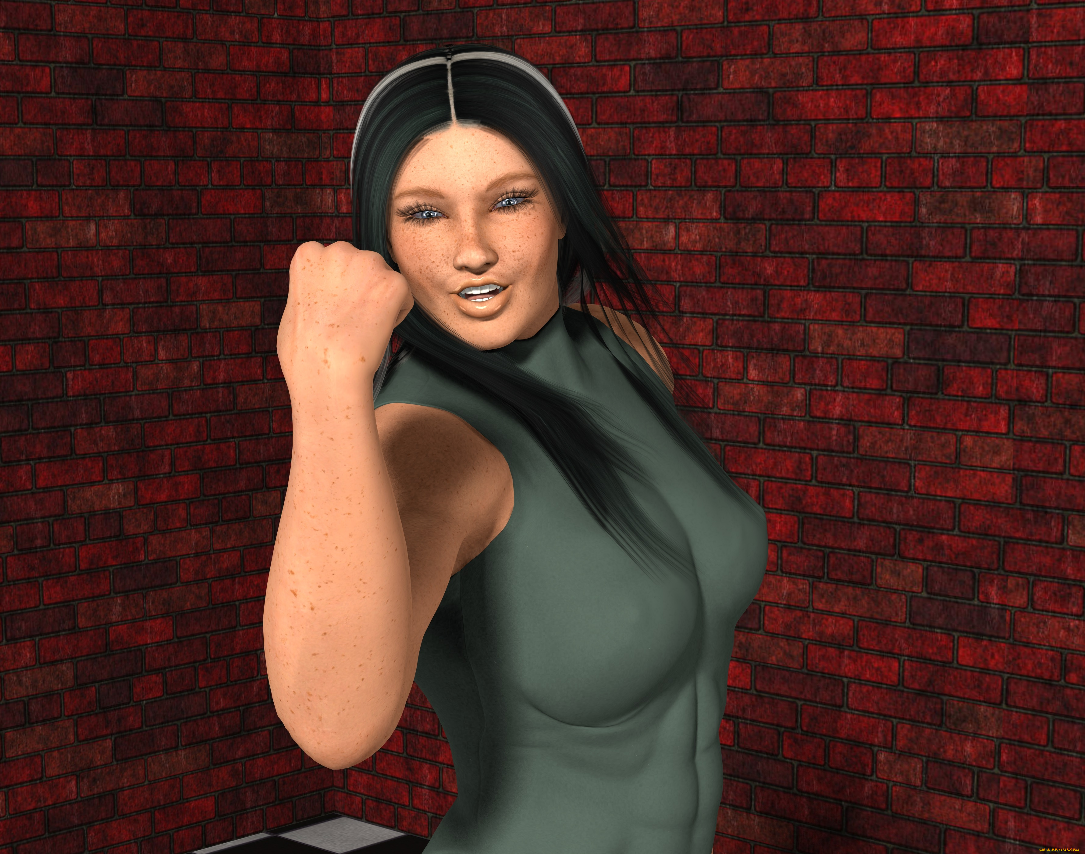 3д, графика, люди, , people, жест, фон, взгляд, девушка