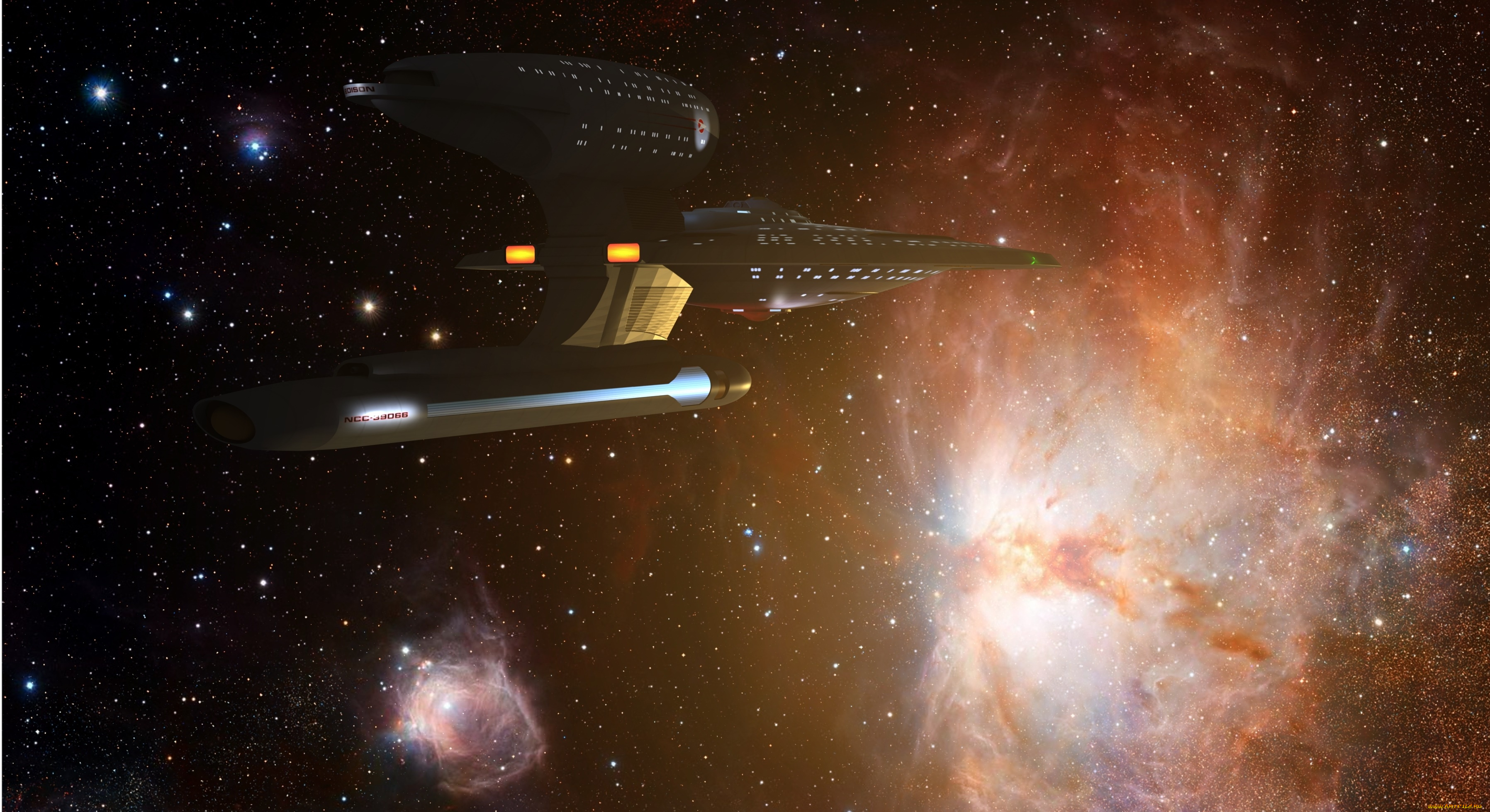 космос, арт, космический, корабль, полет, вселенная