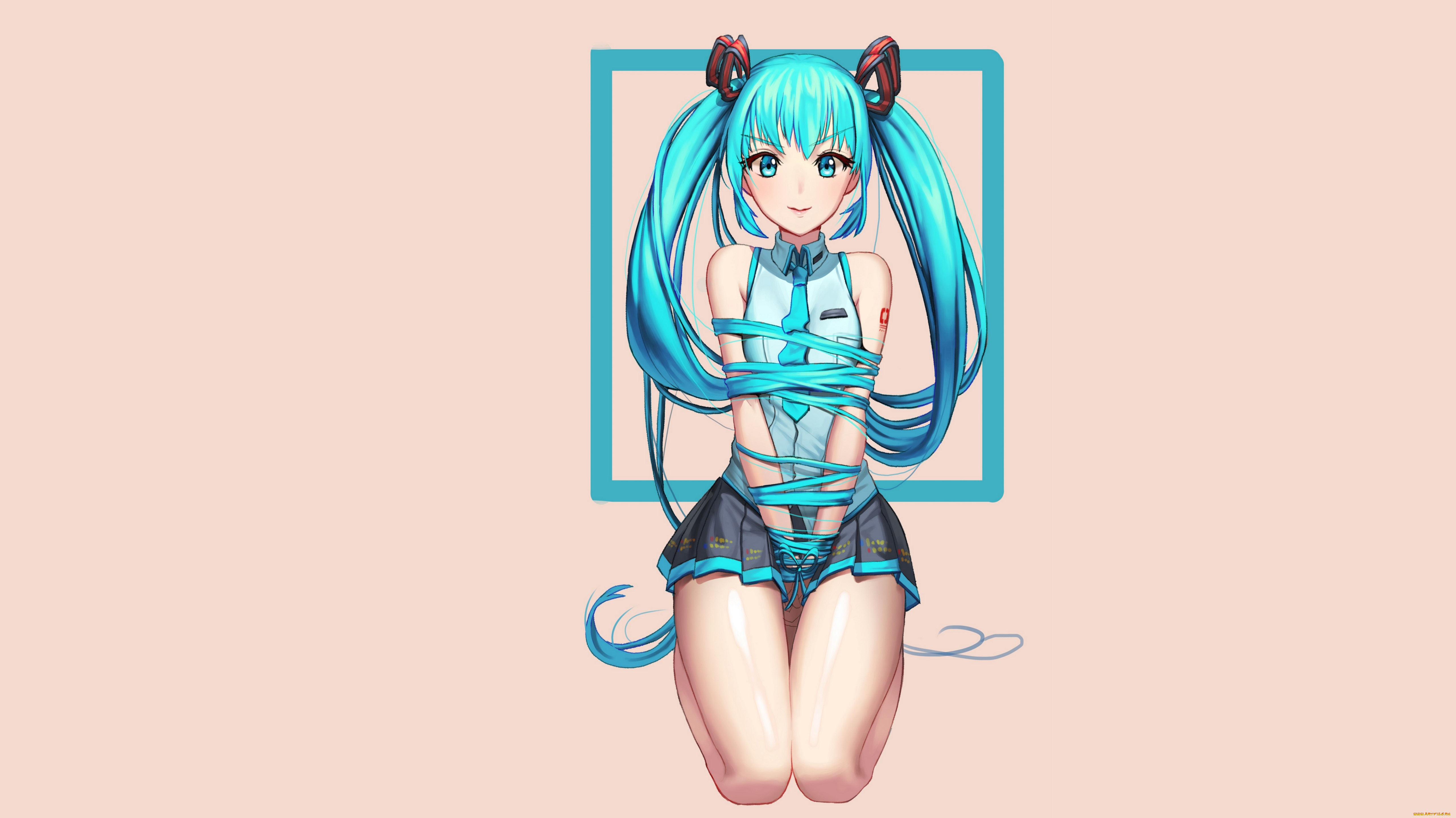 аниме, vocaloid, девушка