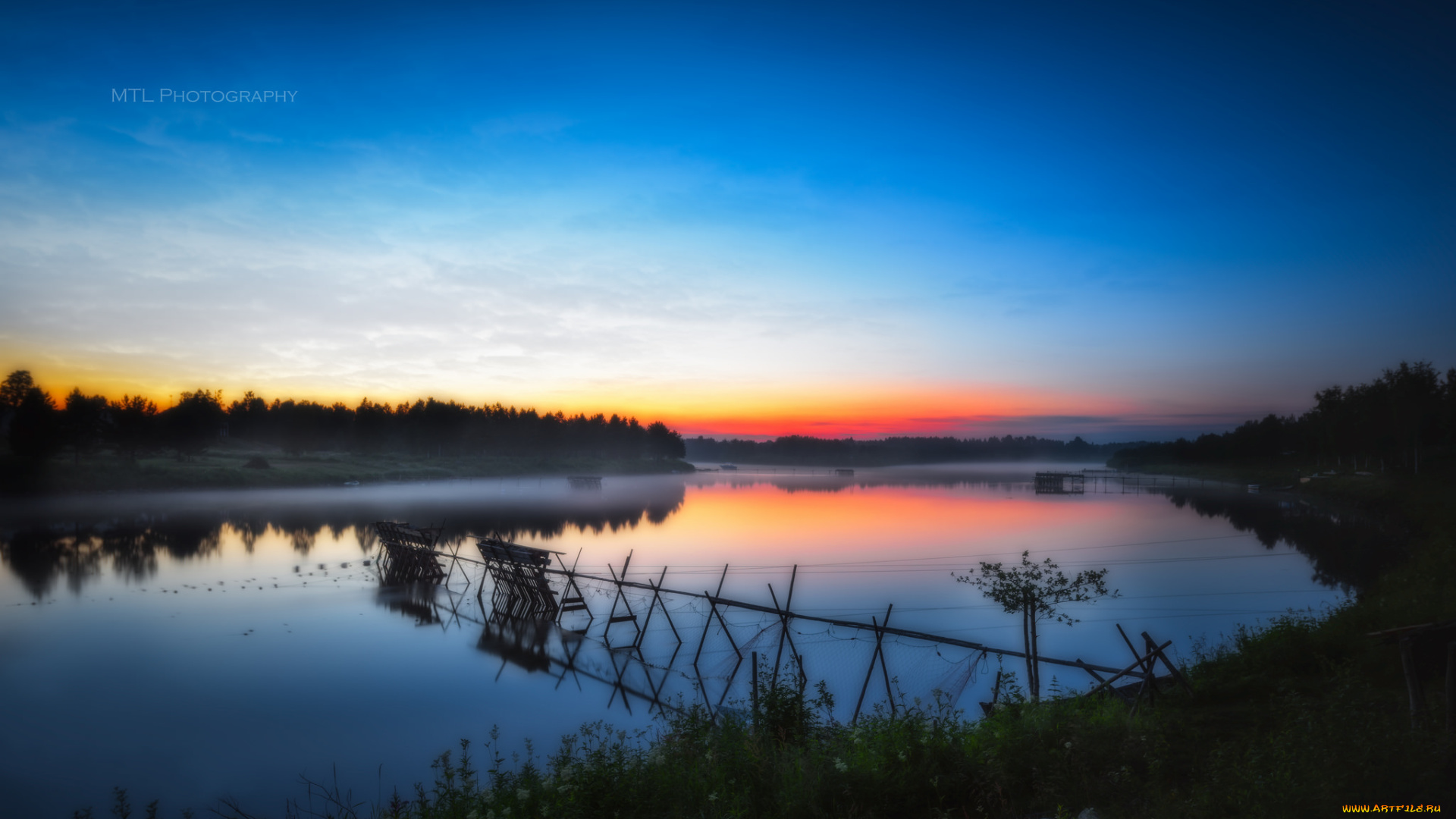 природа, реки, озера, вечер, река