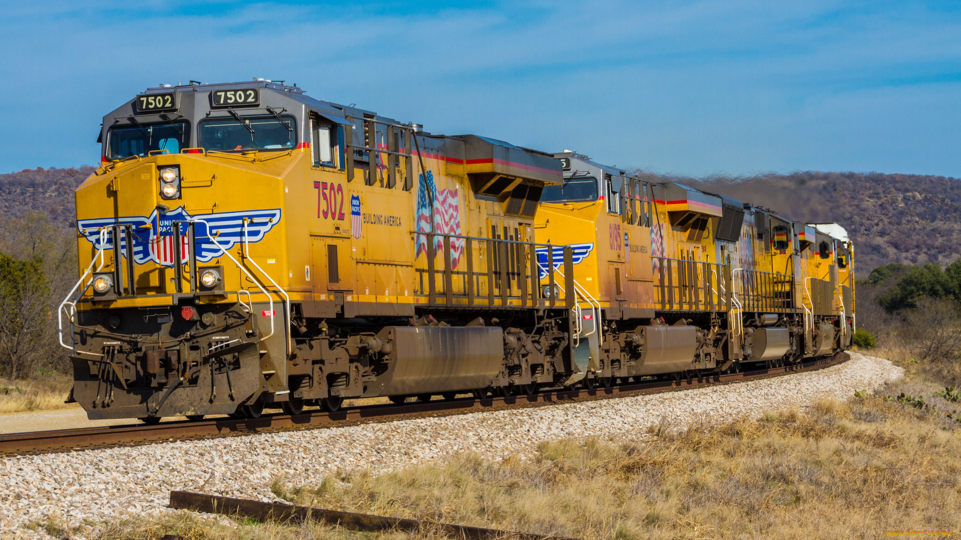 техника, поезда, локомотив, состав