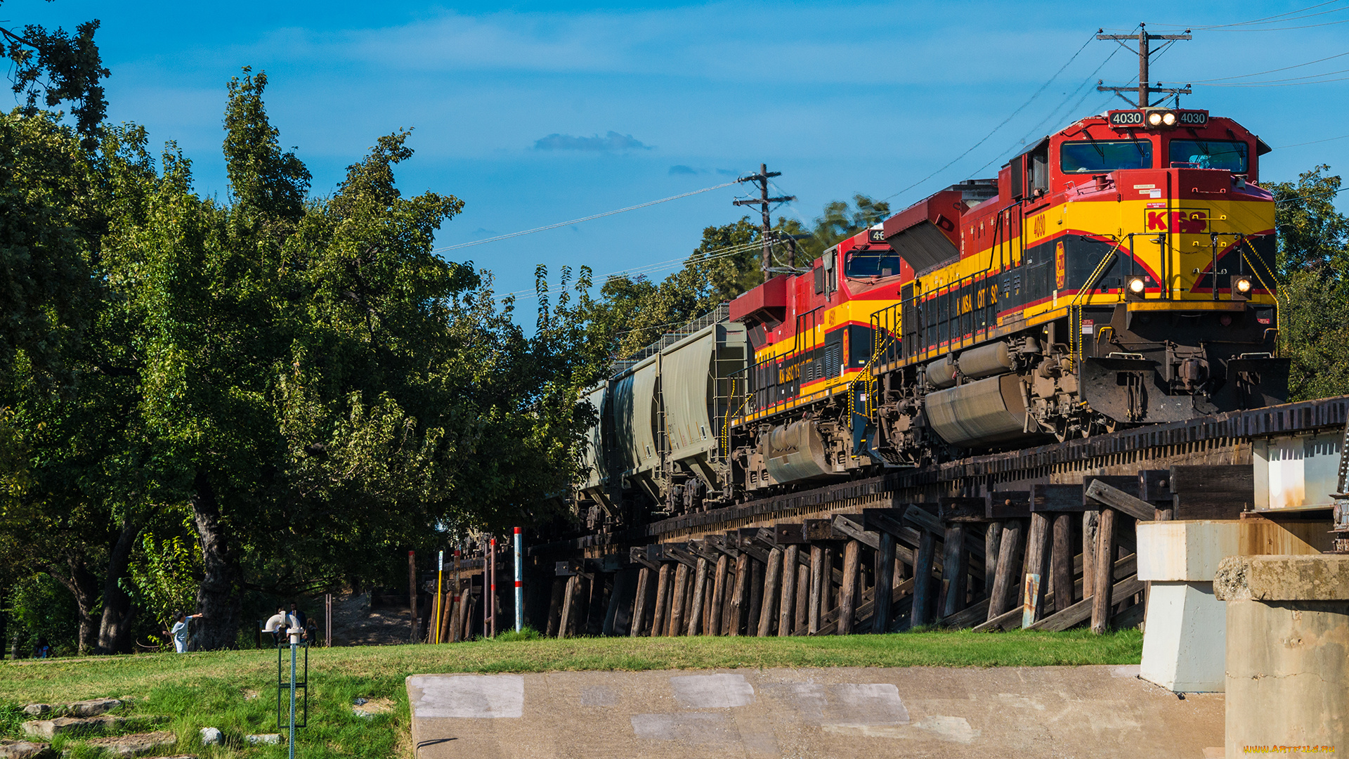 техника, поезда, локомотив, состав