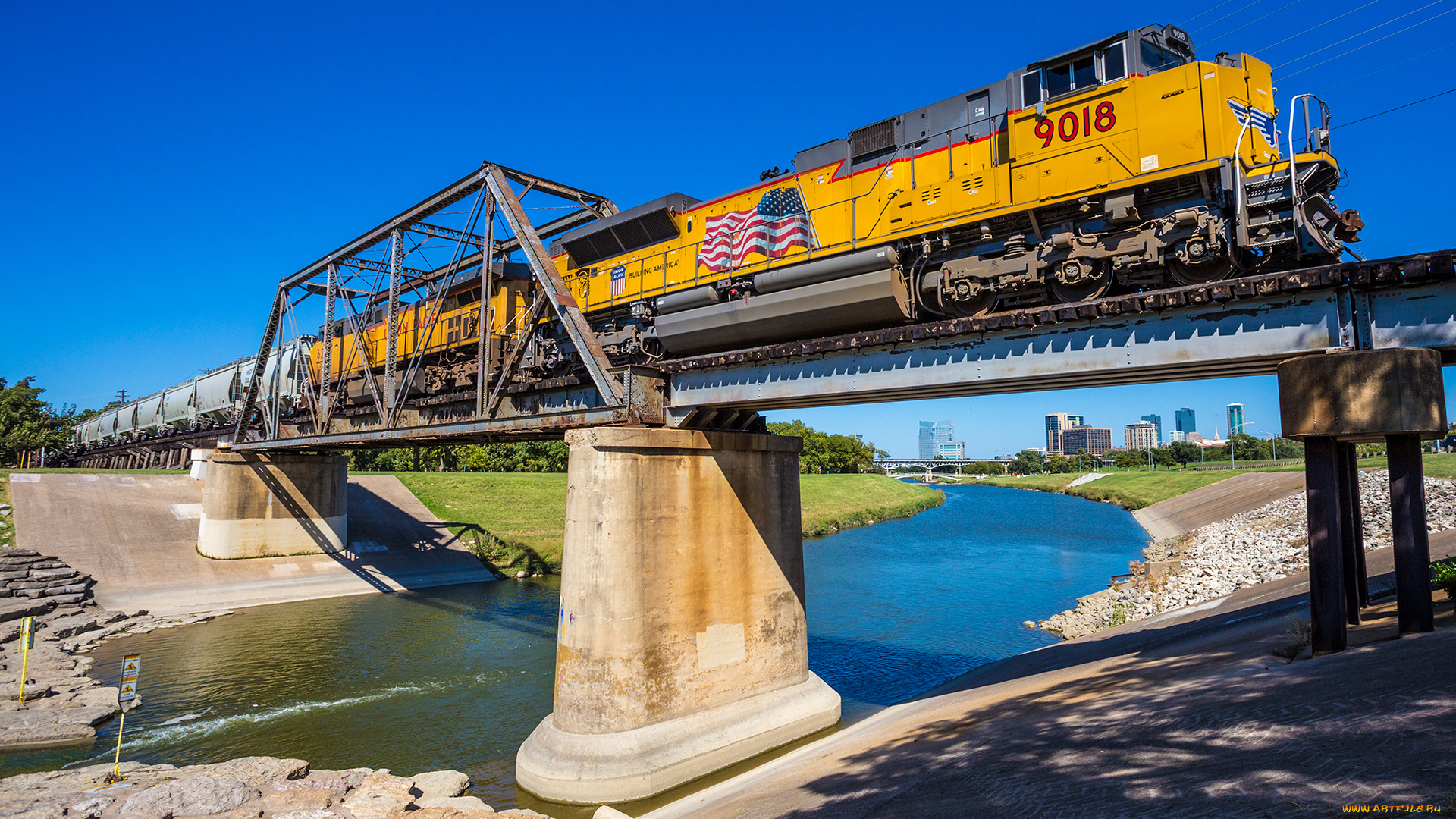 техника, поезда, локомотив, состав