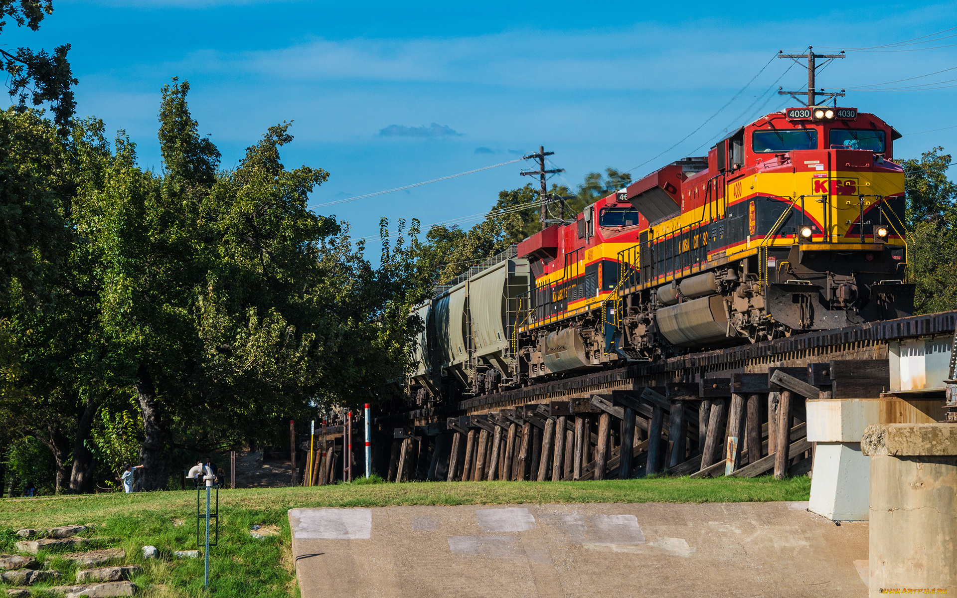 техника, поезда, локомотив, состав