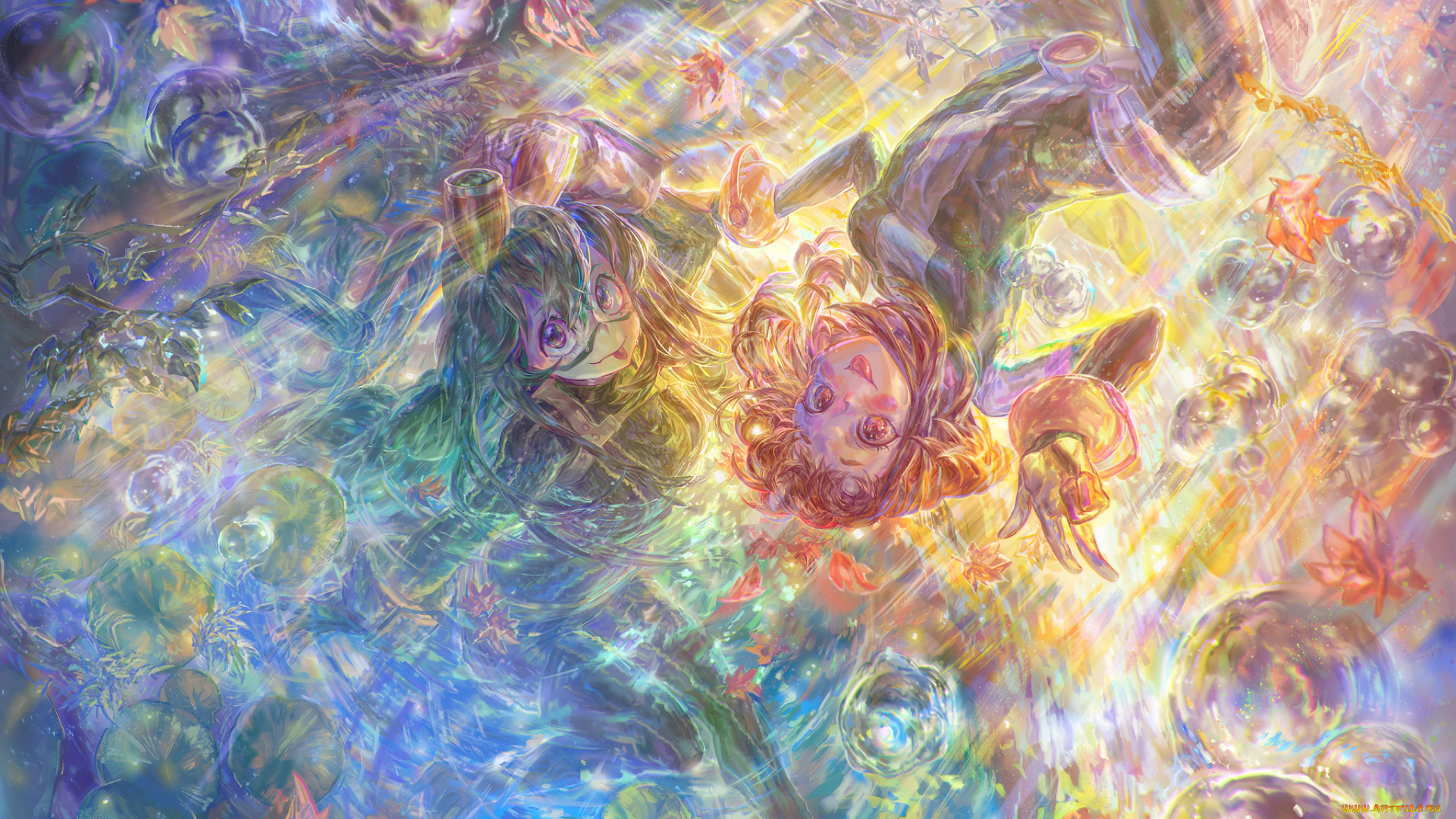 аниме, boku, no, hero, academia, melissa, hui, wang, boku, no, hero, academia, uraraka, ochako, asui, tsuyu