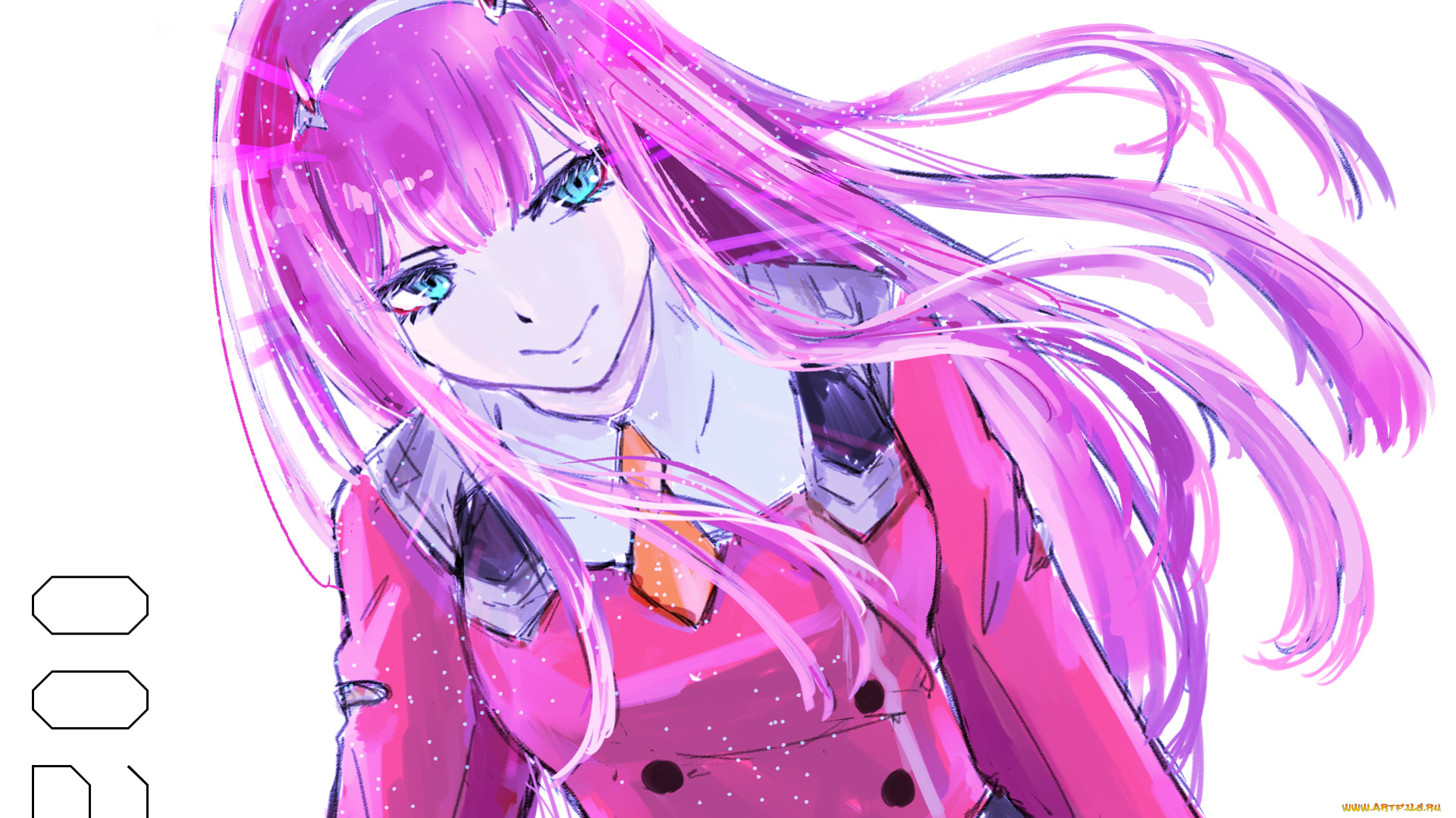 аниме, darling, in, the, frankxx, девушка