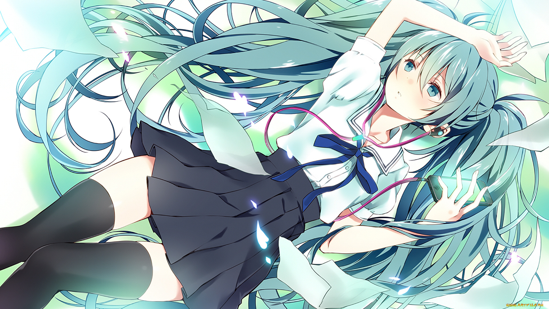 аниме, vocaloid, девушка