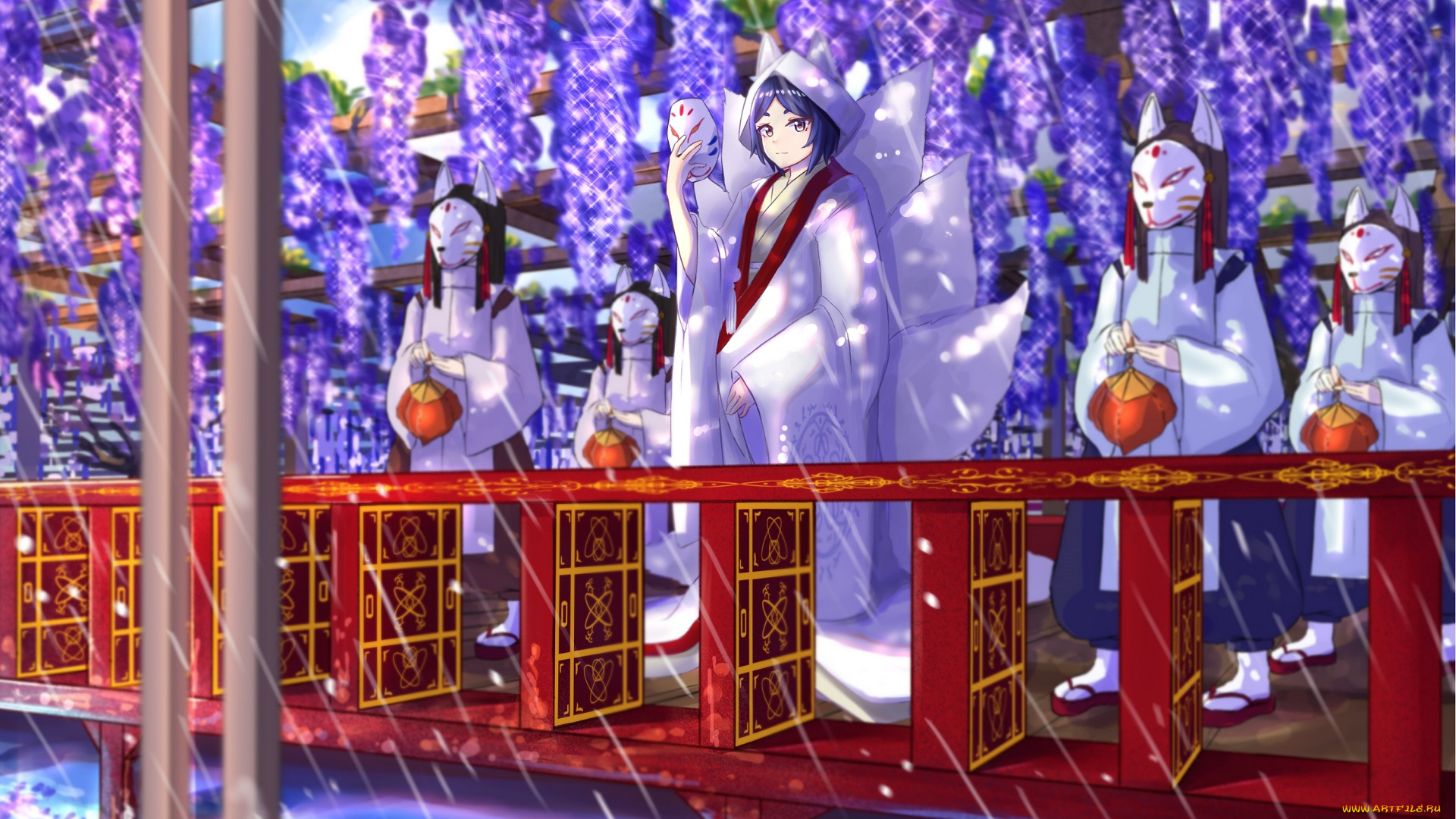 аниме, животные, , существа, девушка