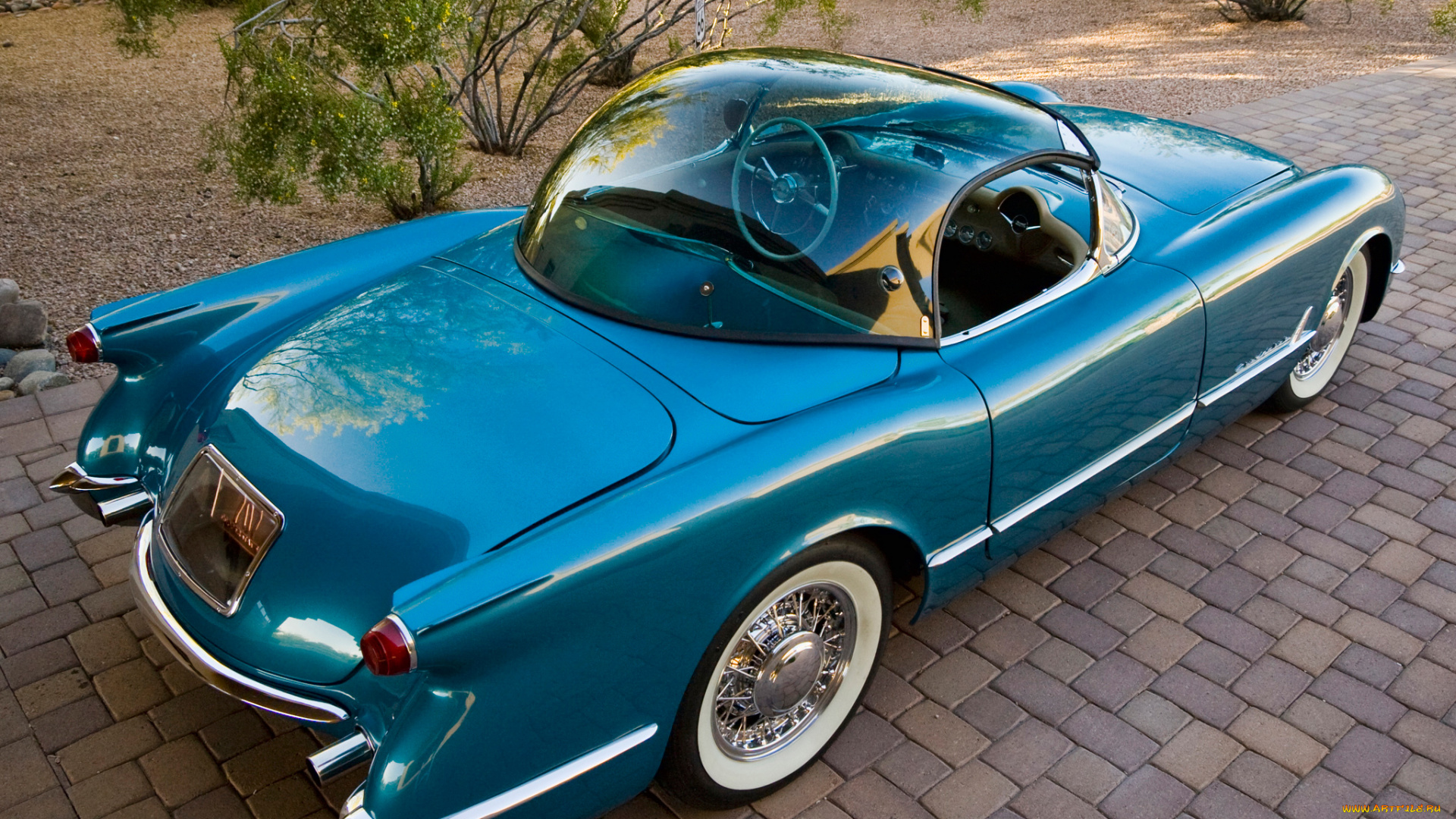 corvette, c1, bubbletop, 1954, автомобили, corvette, c1, bubbletop, 1954
