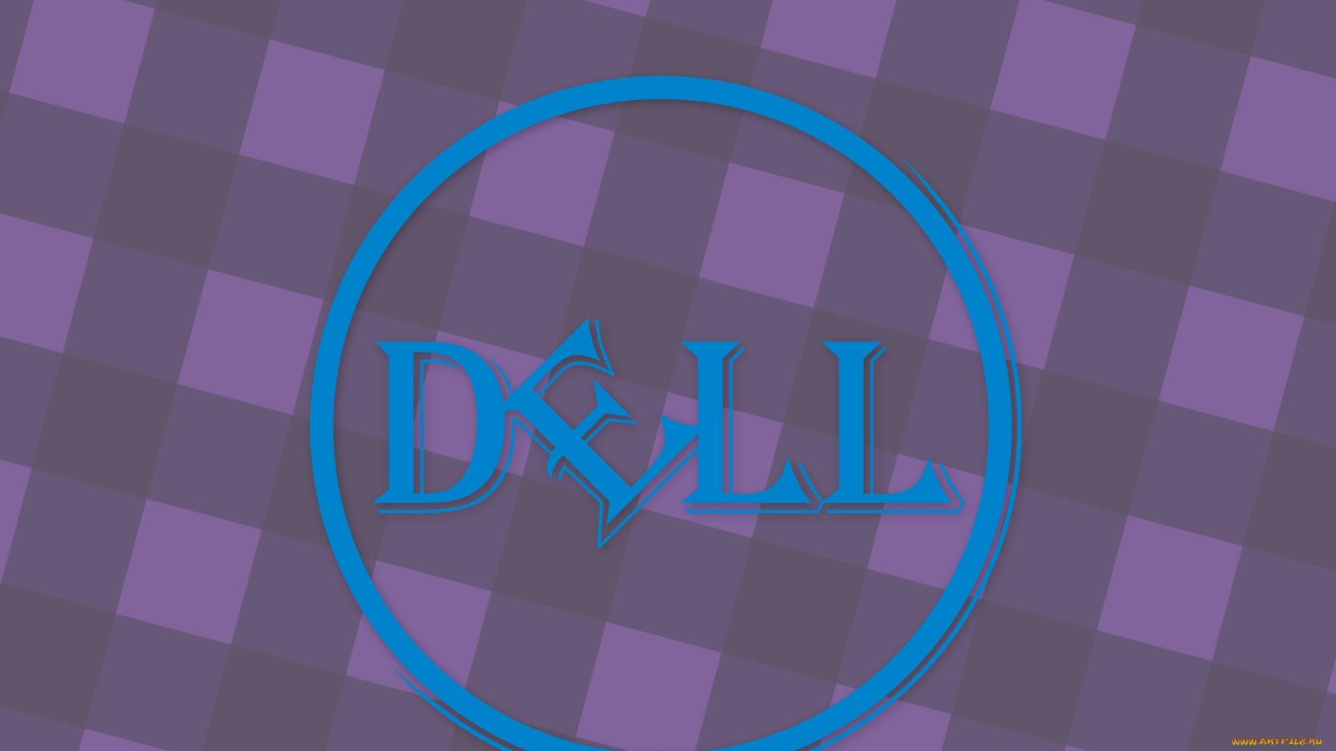 компьютеры, dell, фон, логотип
