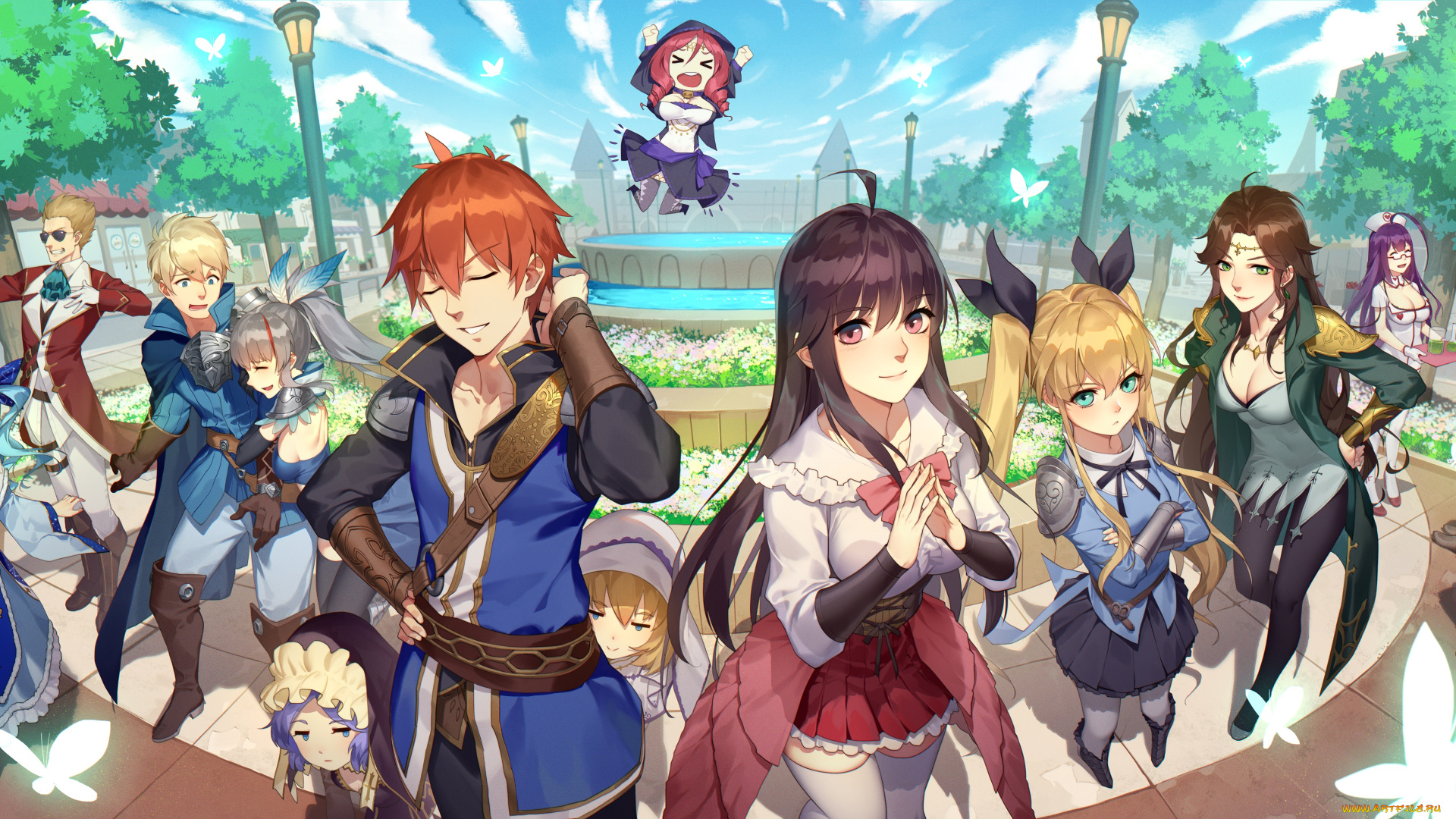 romantic, saga, of, beauty, &, devil, аниме, девушка, взгляд, фон