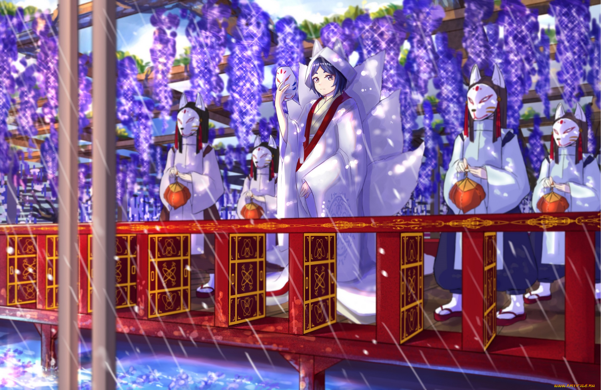 аниме, животные, , существа, девушка