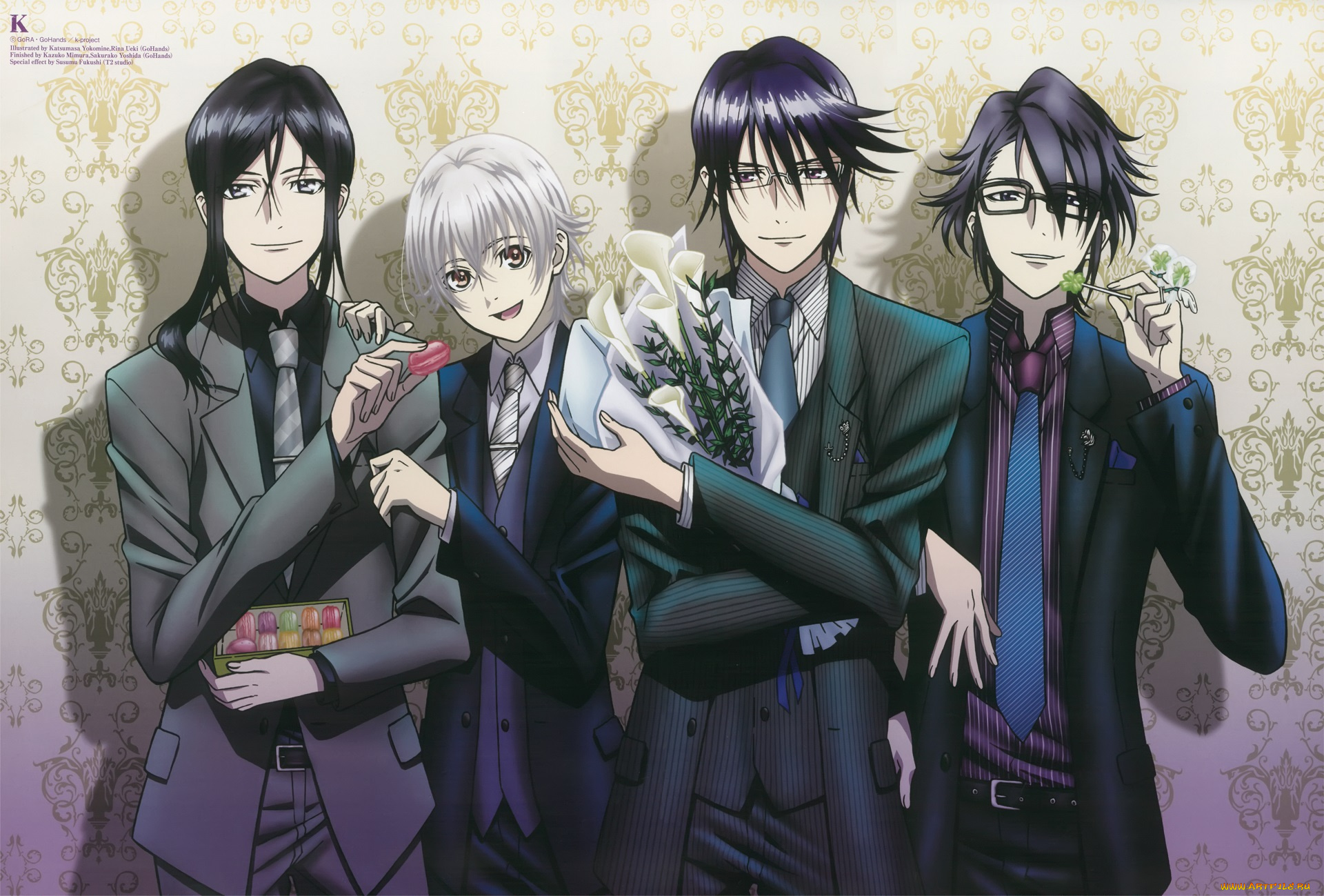 аниме, k, project, isana, yashiro, munakata, reisi, fushimi, saruhiko, k, project, yatogami, kuroh