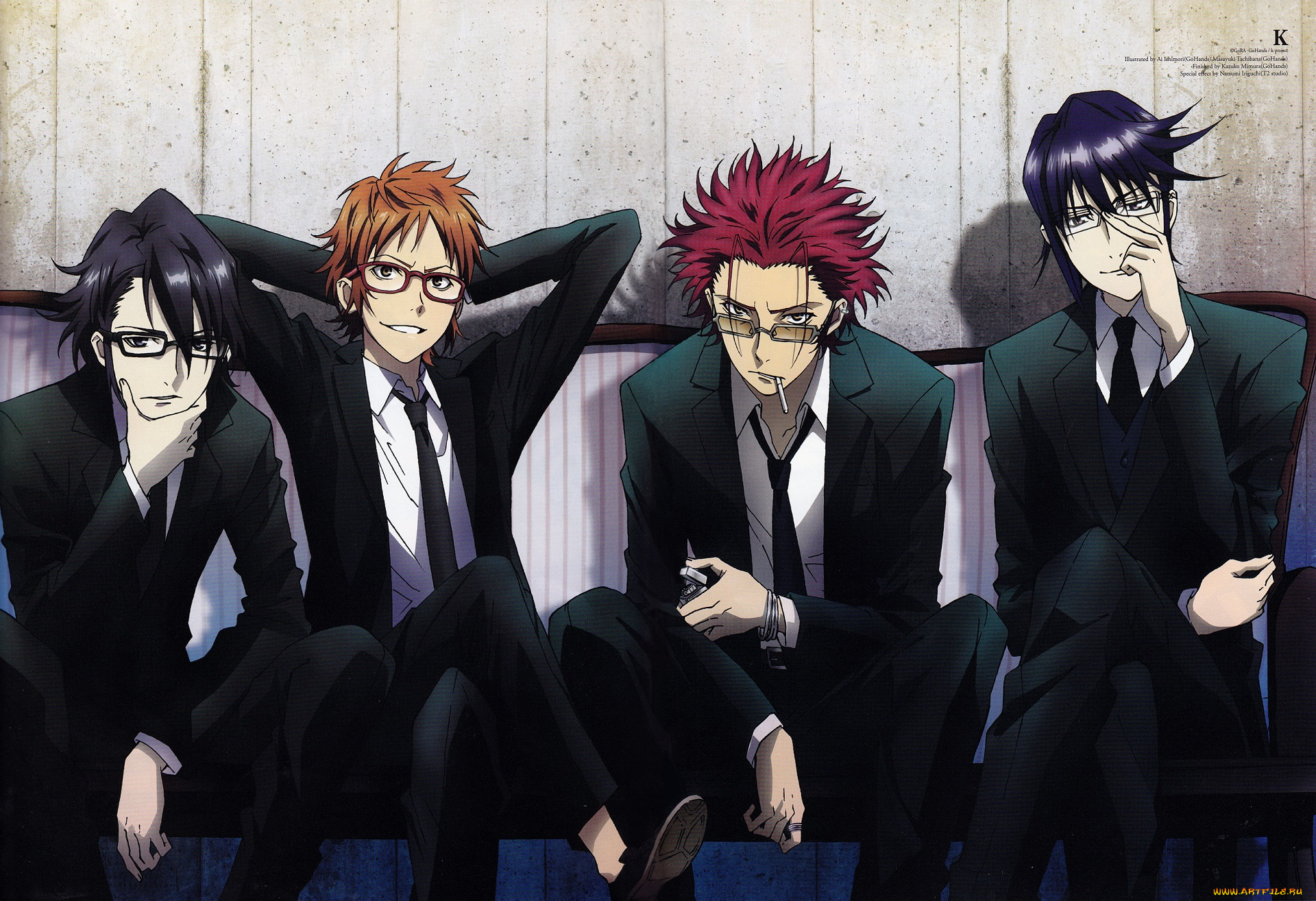 аниме, k, project, gohands, munakata, reisi, fushimi, saruhiko, yata, misaki, ishimori, ai, kazuko, mimura, tachibana, masayuki, k, project, suoh, mikoto
