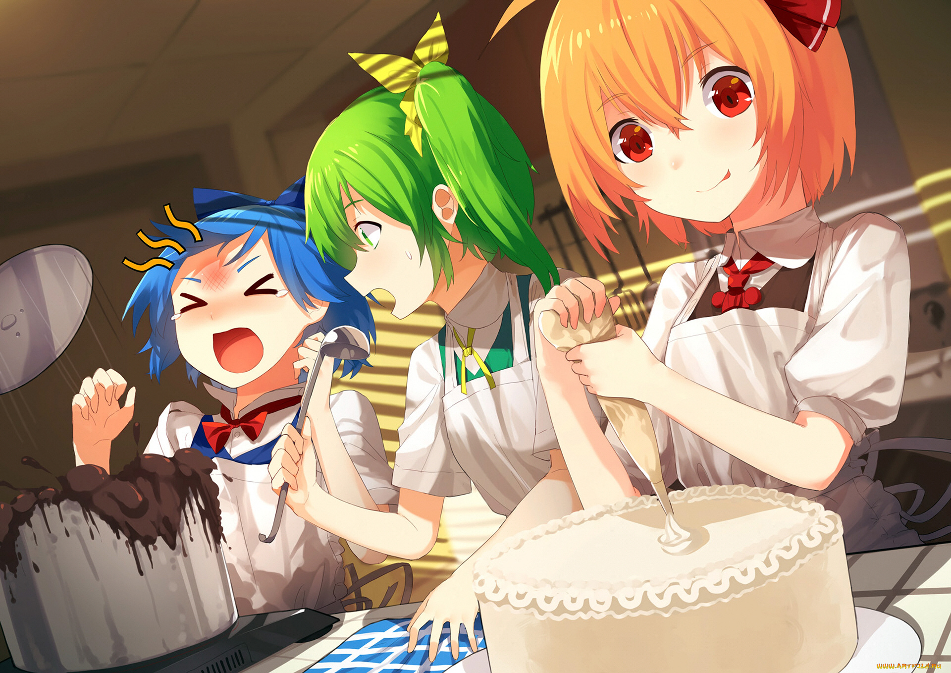 аниме, touhou, девушки