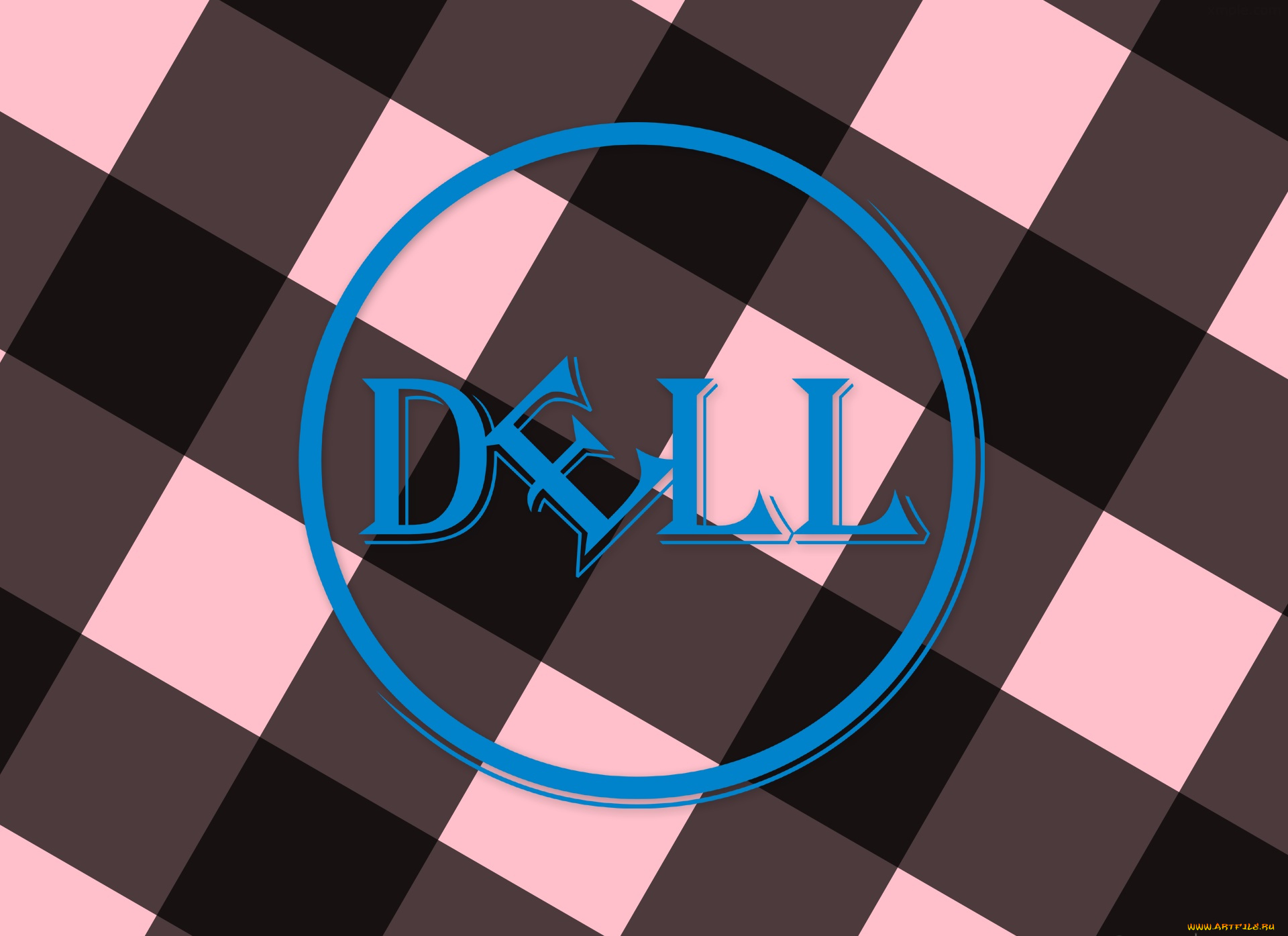 компьютеры, dell, фон, логотип