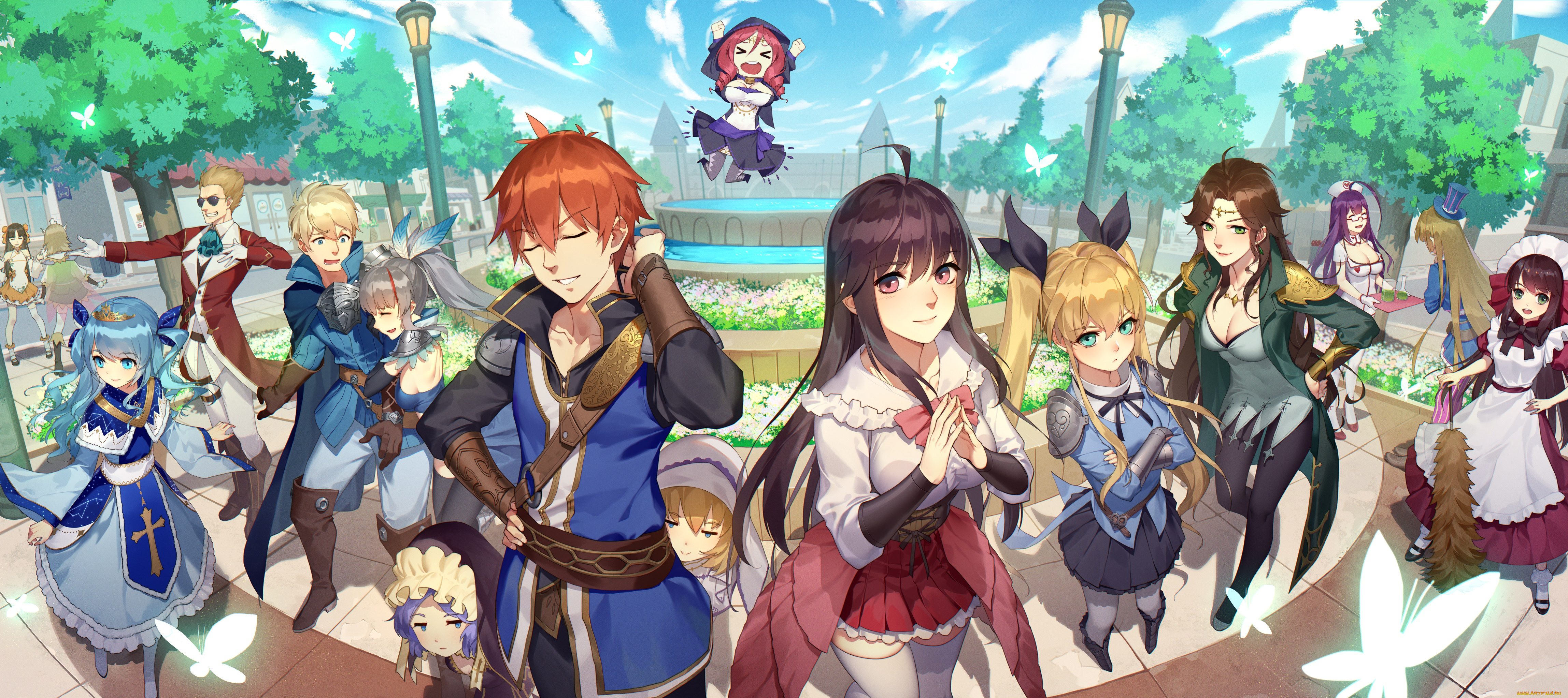 romantic, saga, of, beauty, &, devil, аниме, девушка, взгляд, фон