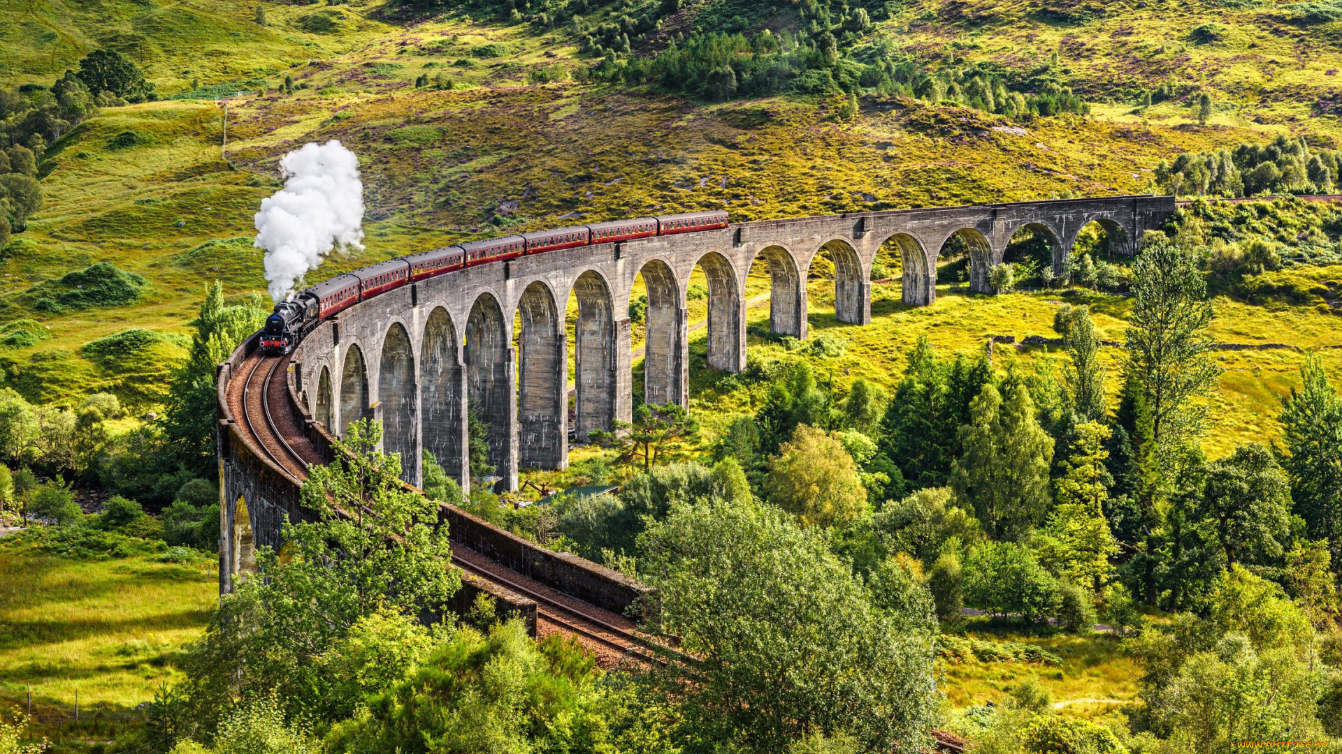 техника, паровозы, glenfinnan, viaduct