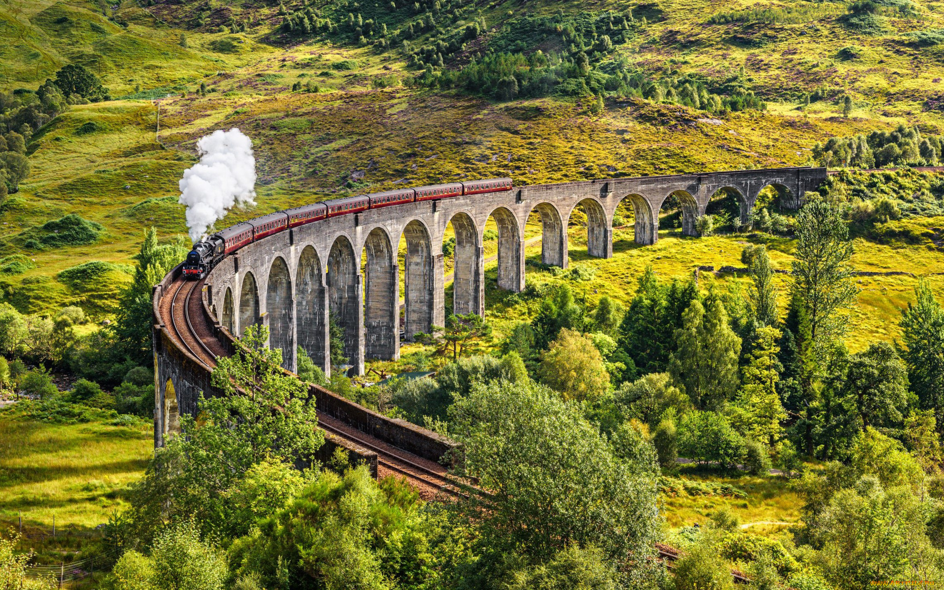 техника, паровозы, glenfinnan, viaduct