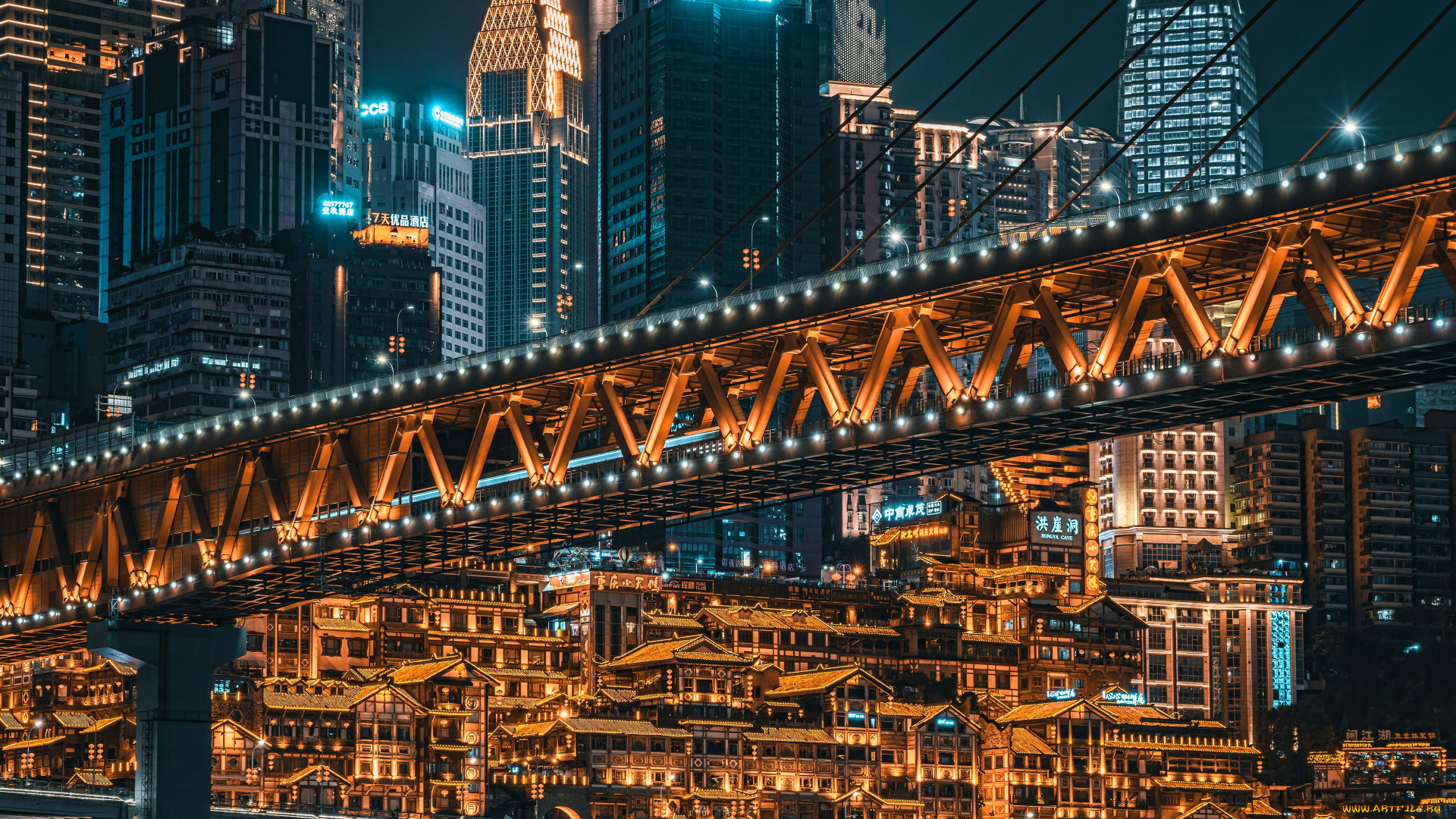 города, -, мосты, небоскребы, китай, ночевки, чунцин