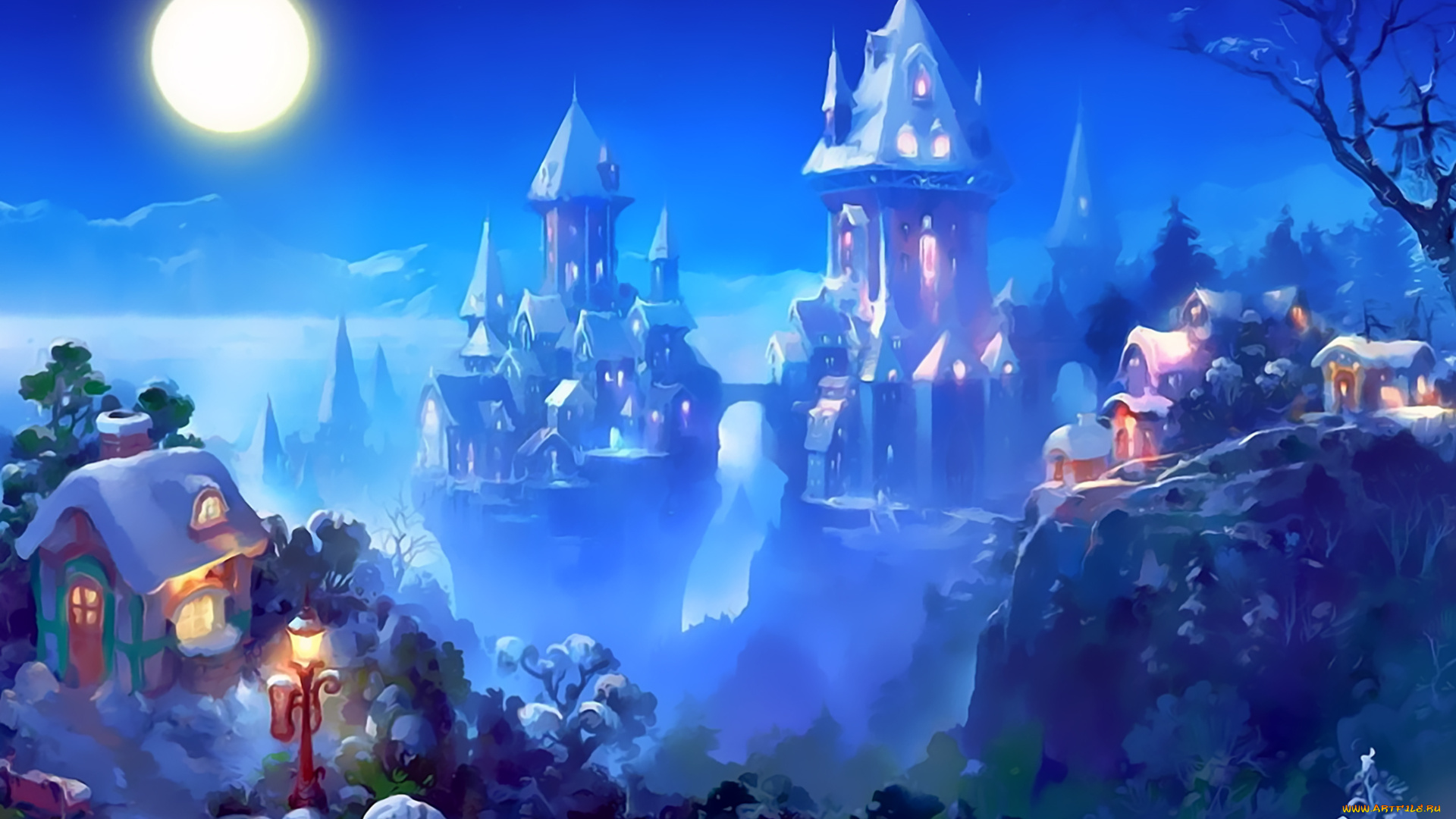 календари, фэнтези, дворец, дом, город, здание, calendar, архитектура, 2020