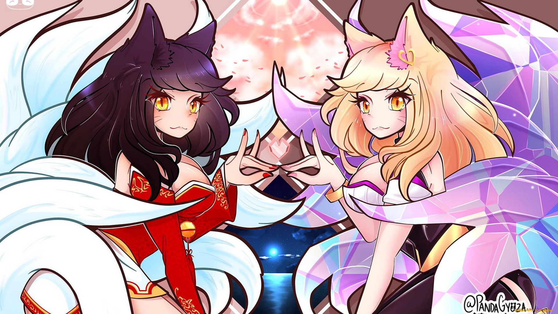 видео, игры, league, of, legends, ahri, образы