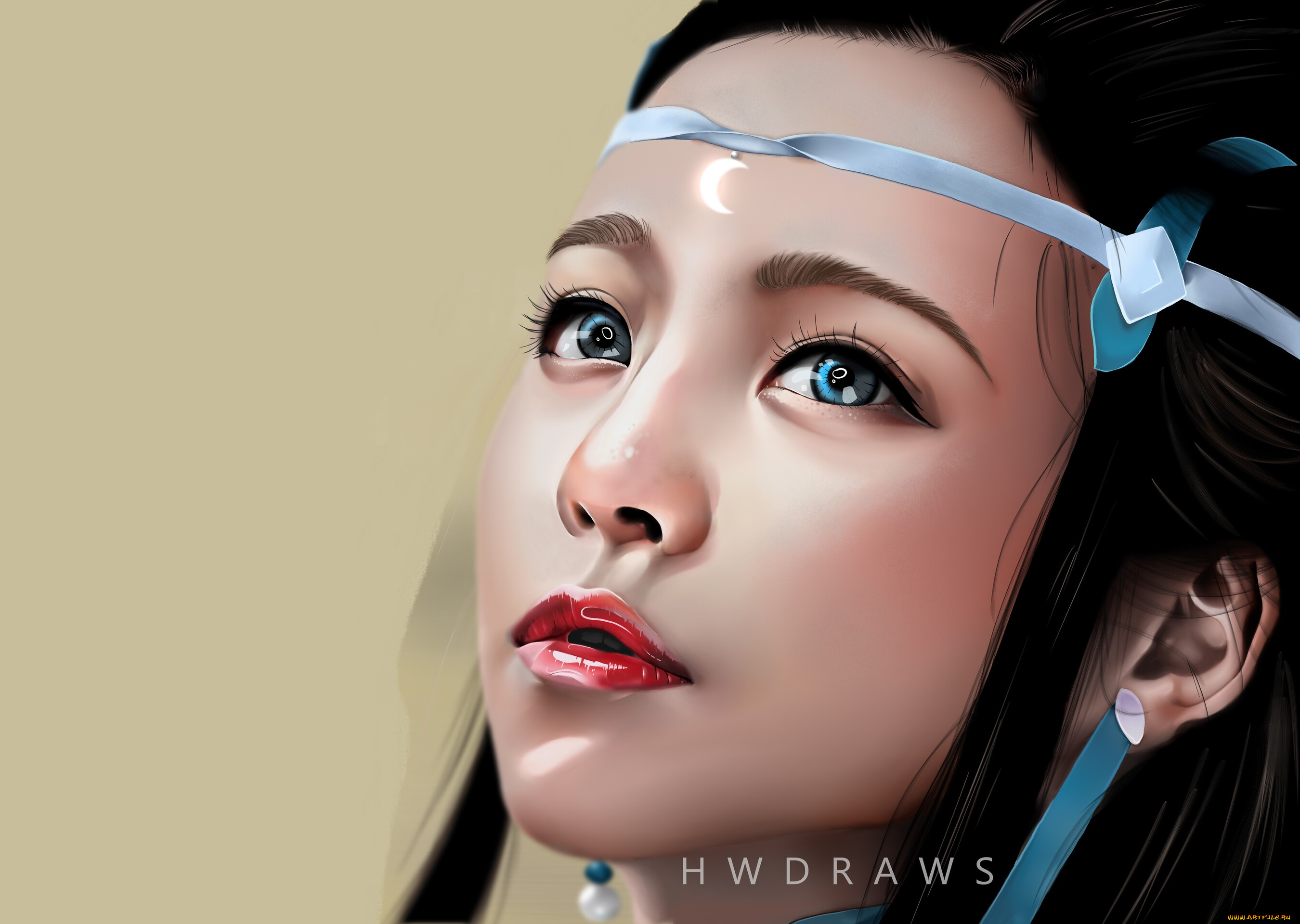 рисованное, люди, девушка