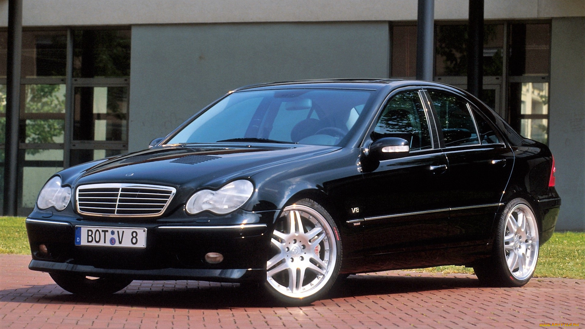 brabus, mercedes-benz, c-class, автомобили, mercedes-benz, черный, здание