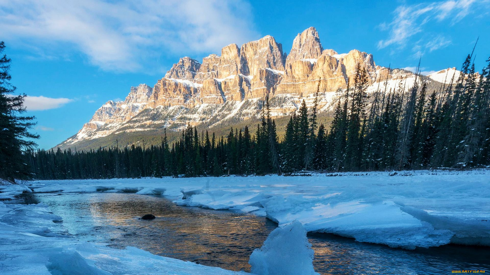 castle, mountain, banff, national, park, alberta, природа, горы, castle, mountain, banff, national, park