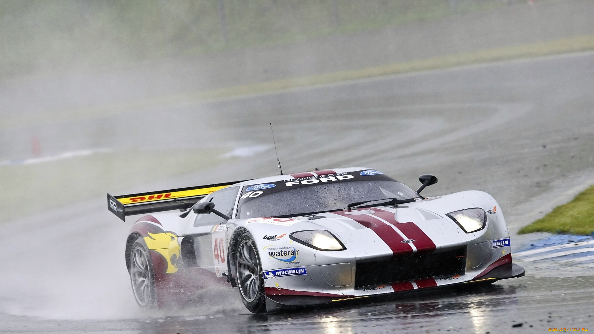 спорт, автоспорт, белый, дождь, трасса