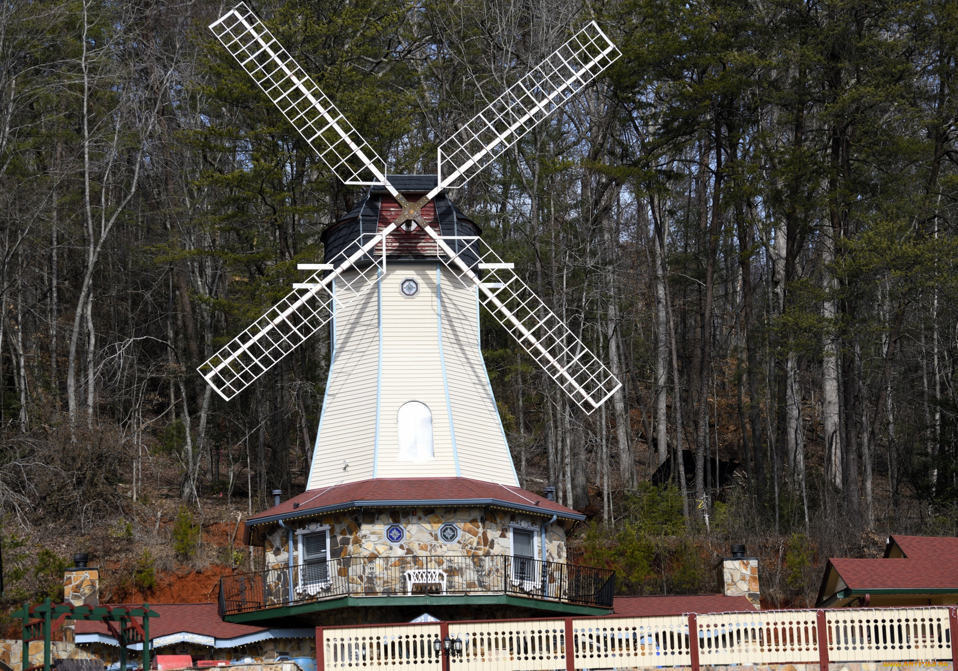 windmill, at, helen, georgia, usa, разное, мельницы, windmill, at, helen