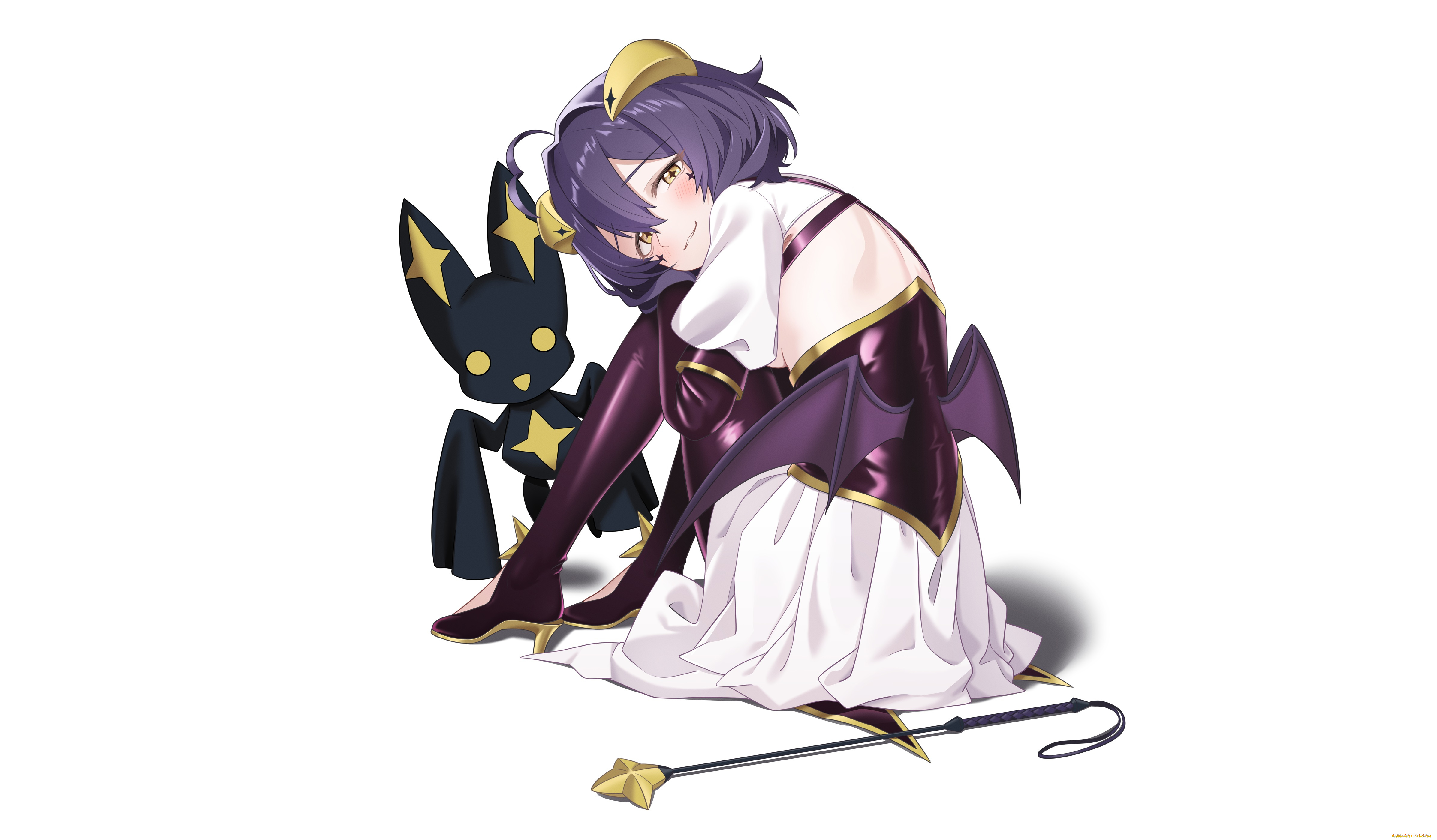 аниме, ангелы, , демоны, девушка, поза