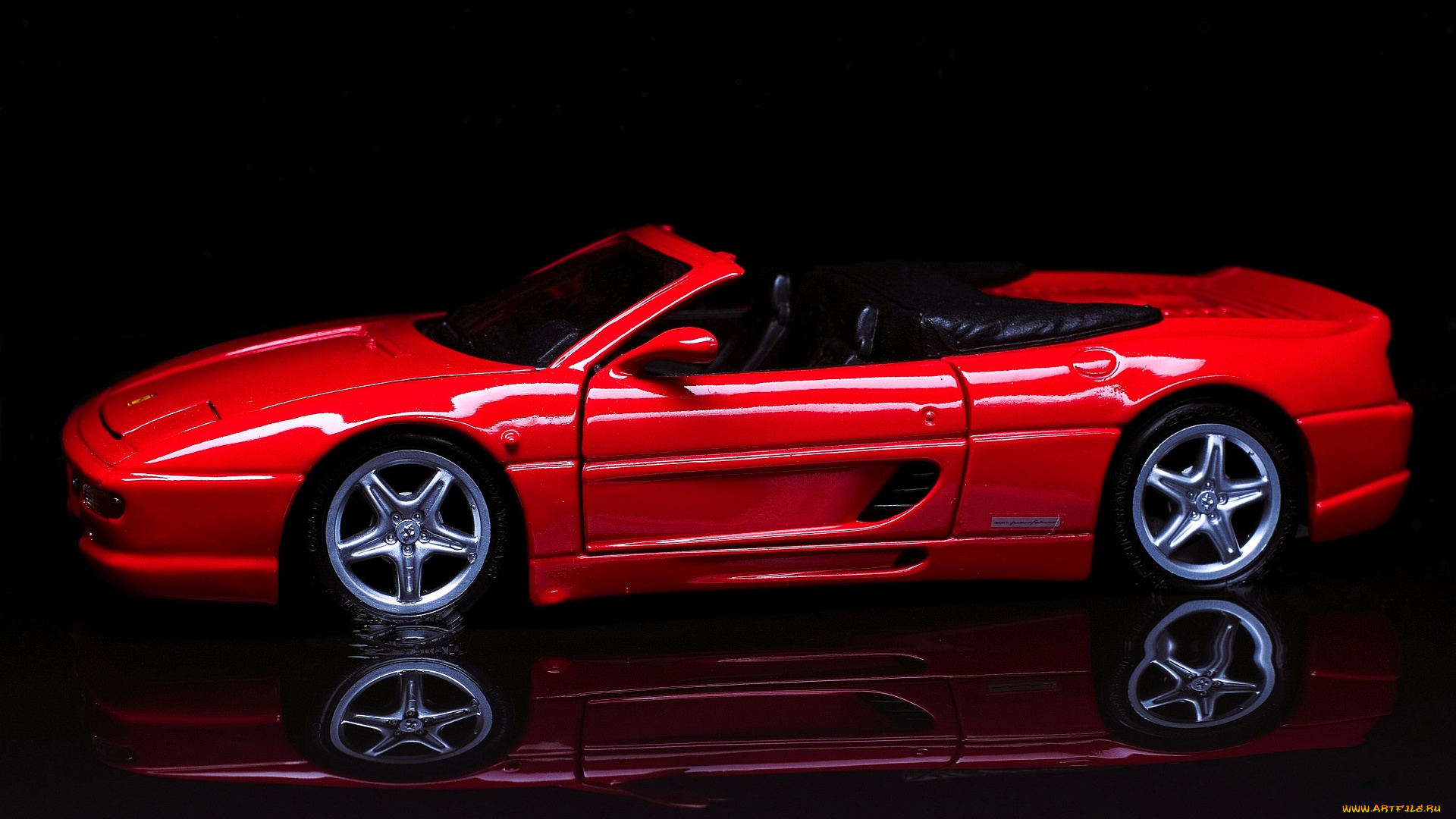ferrari, f355, разное, игрушки, красный, кабриолет, отражение