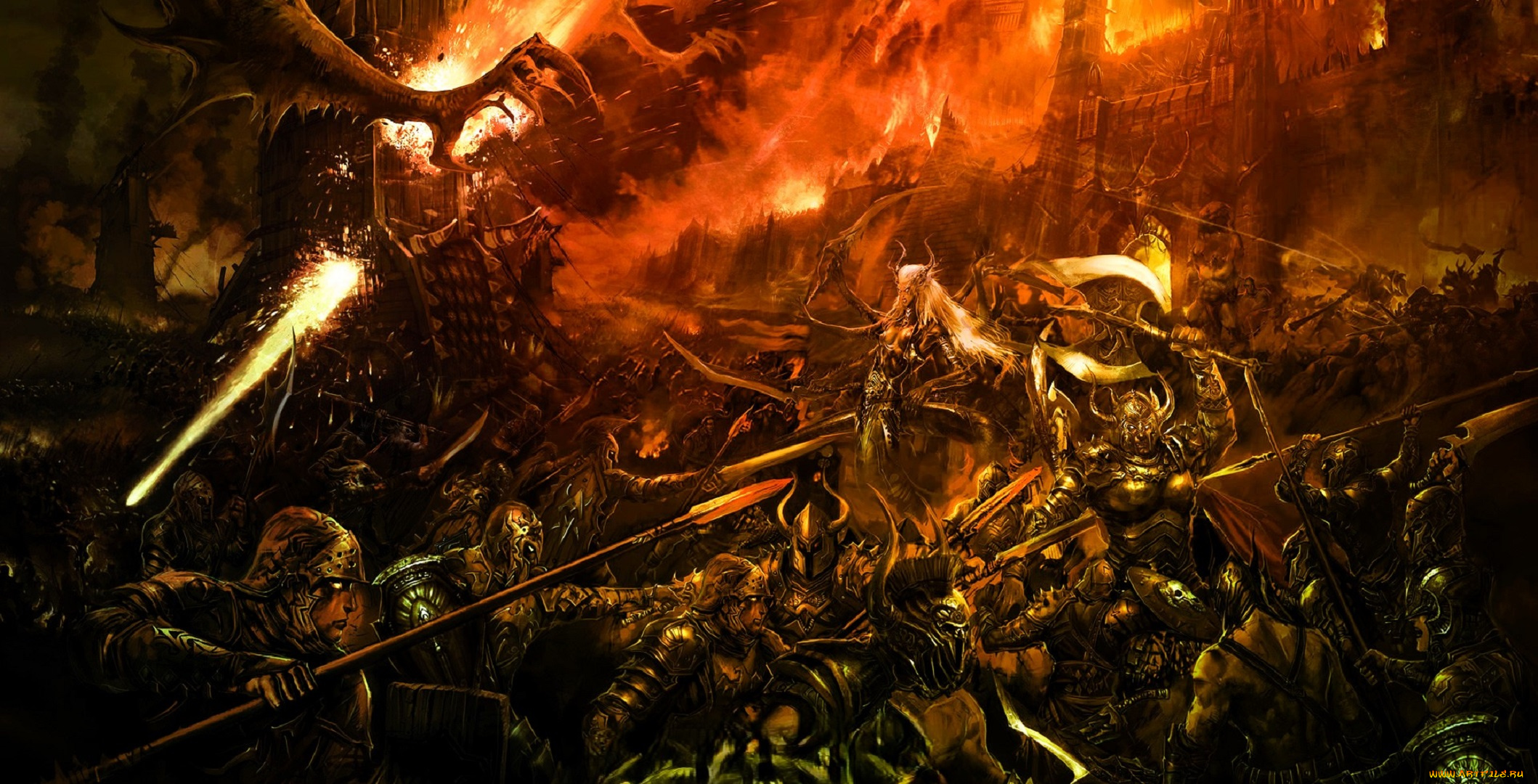 видео, игры, mummy, online, замок, огонь, битва, войска, люди