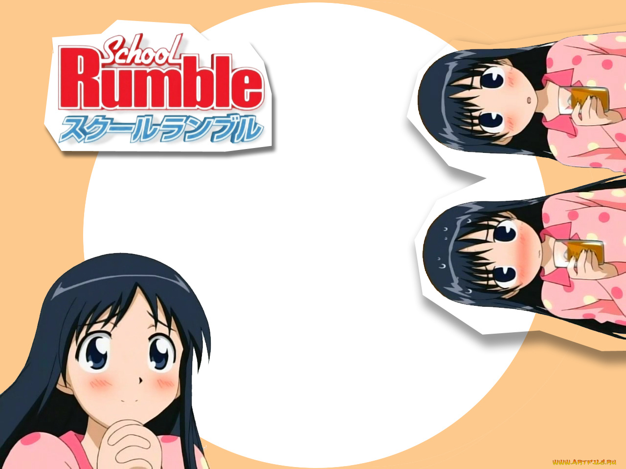 аниме, school, rumble