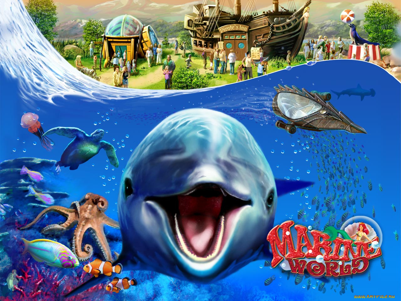 wildlife, park, marine, world, видео, игры