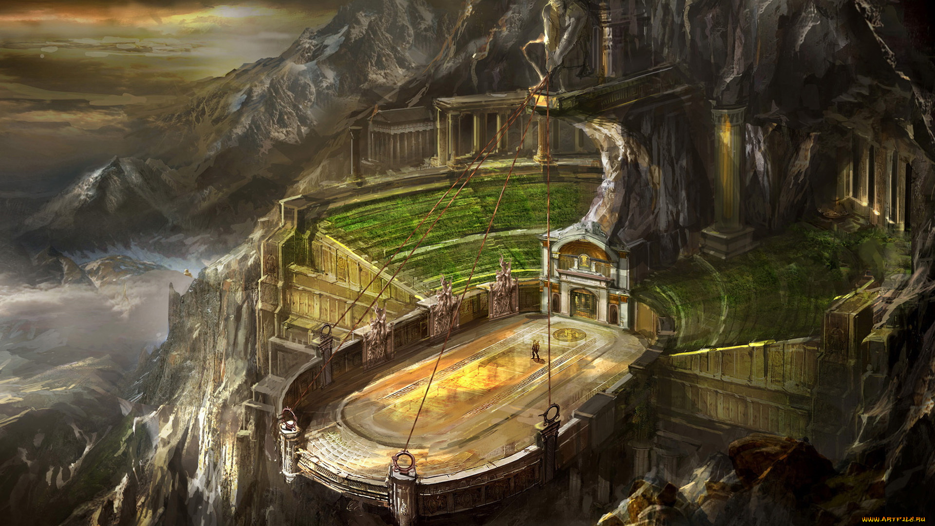 god, of, war, iii, видео, игры, скала