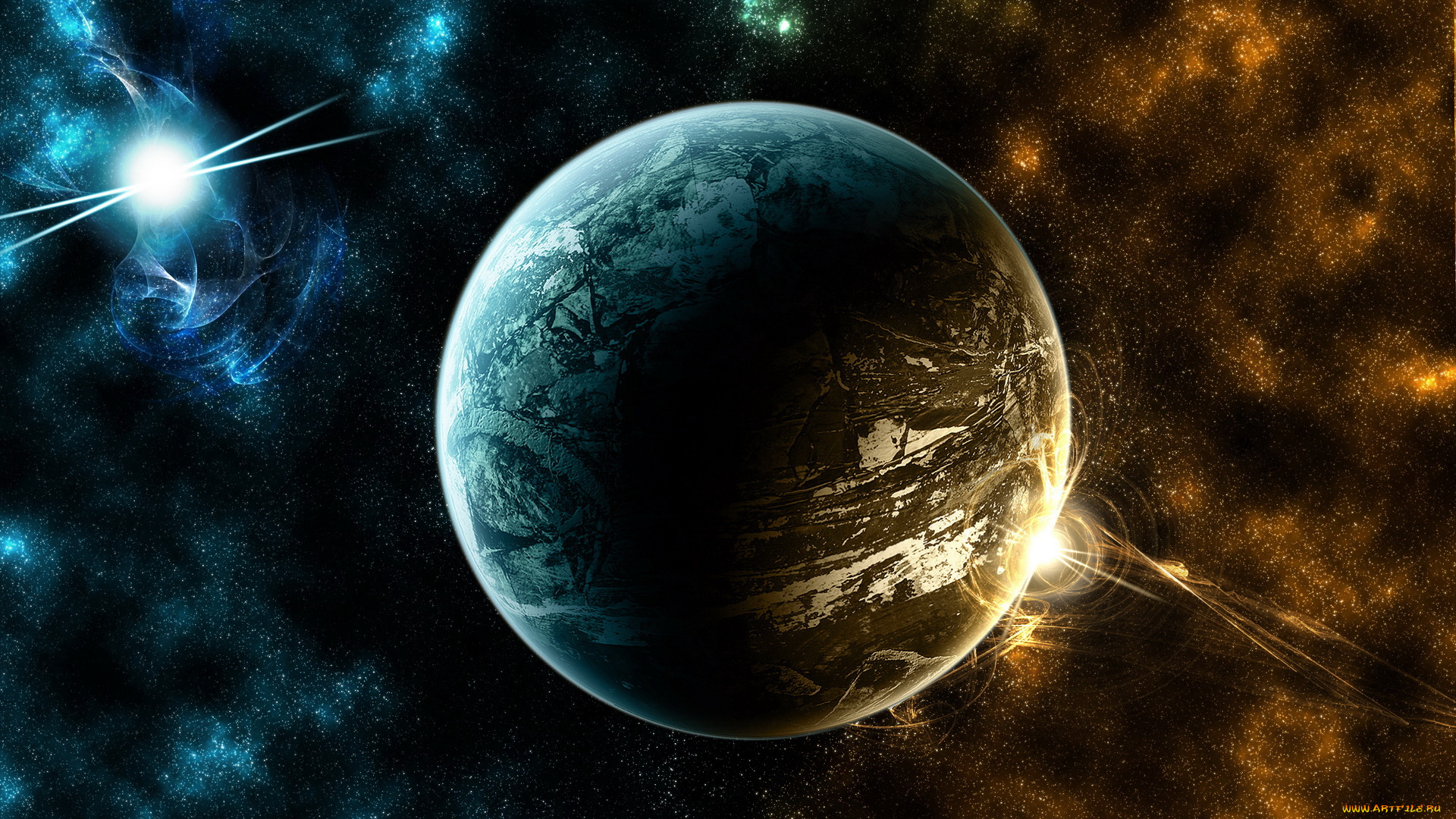 космос, арт, планеты