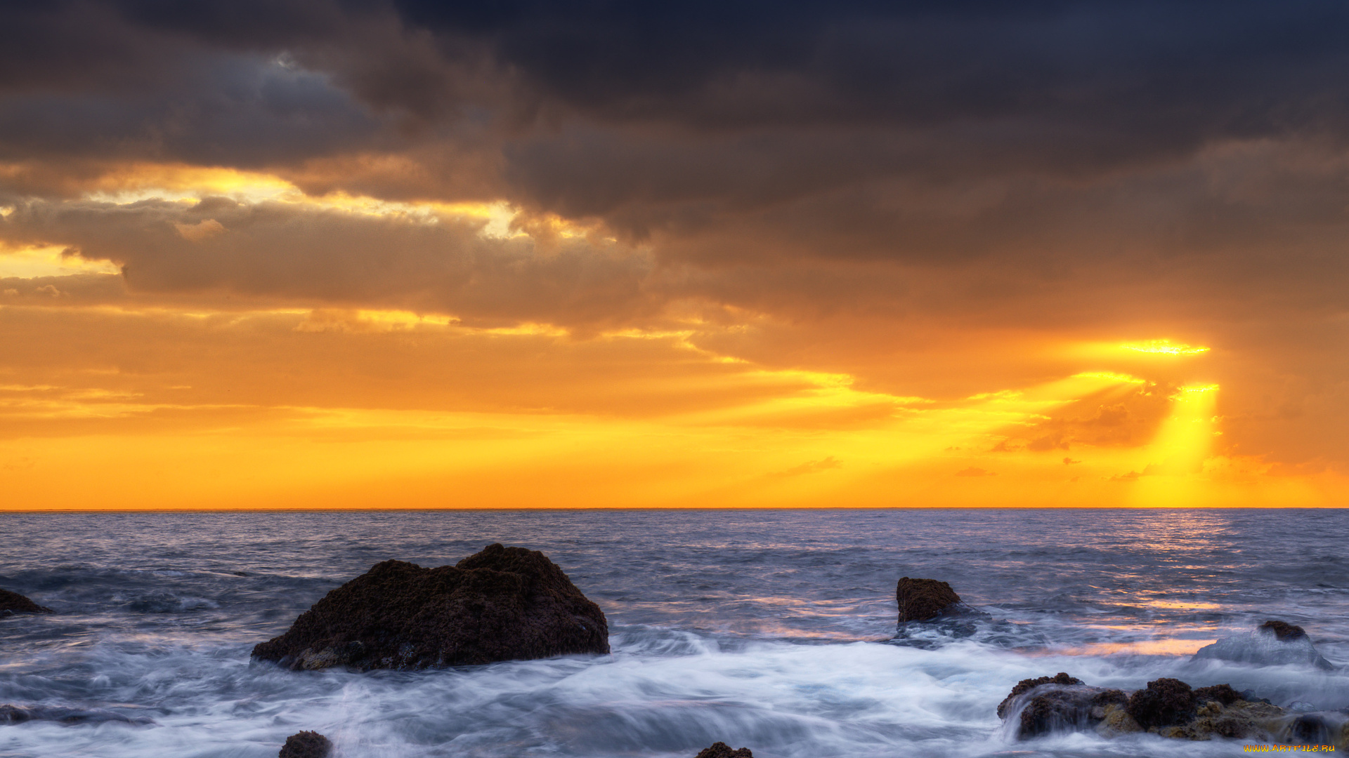 природа, восходы, закаты, океан