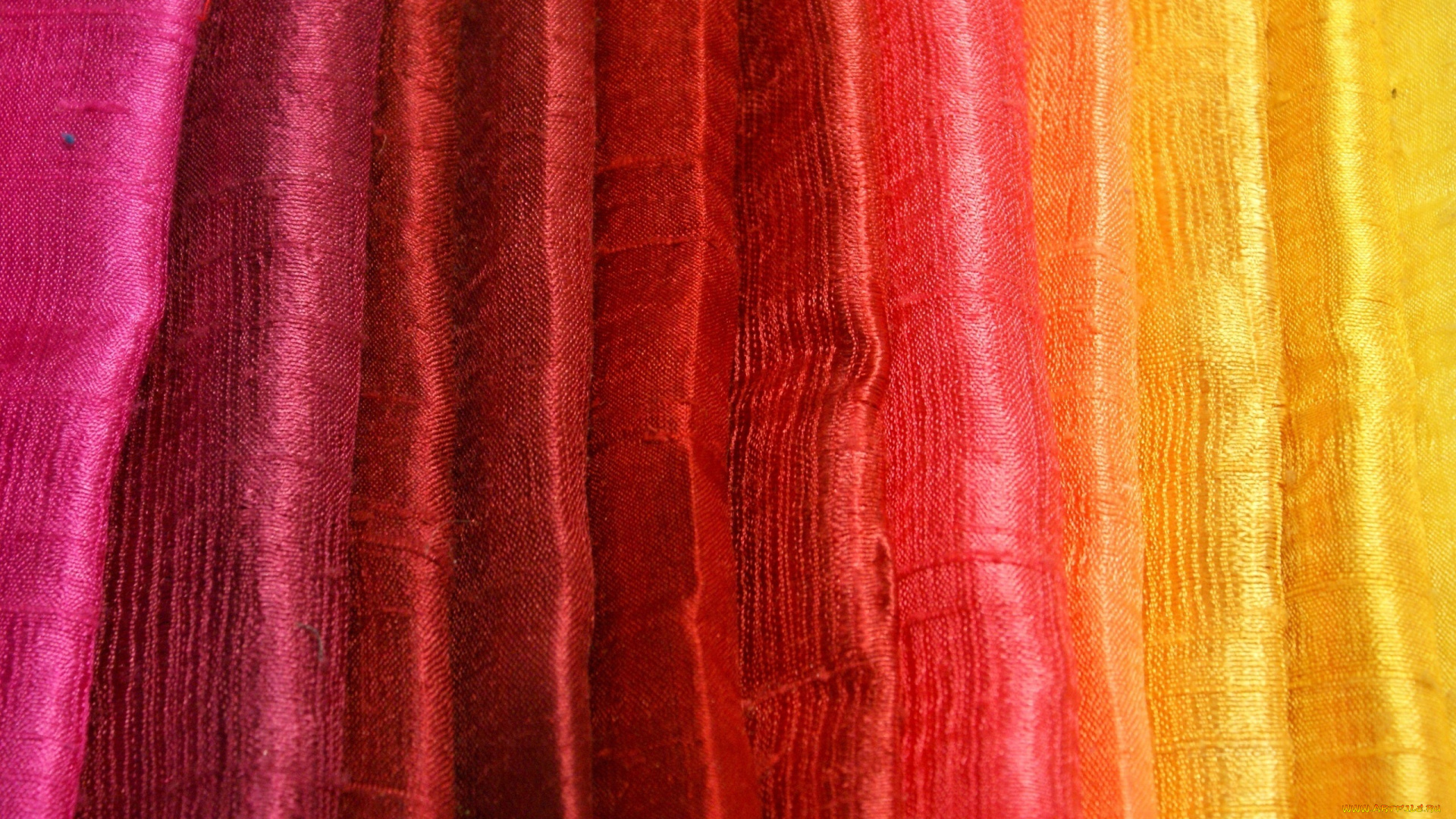 разное, текстуры, блеск, складки, желтый, розовый, ткань, цвета, красный