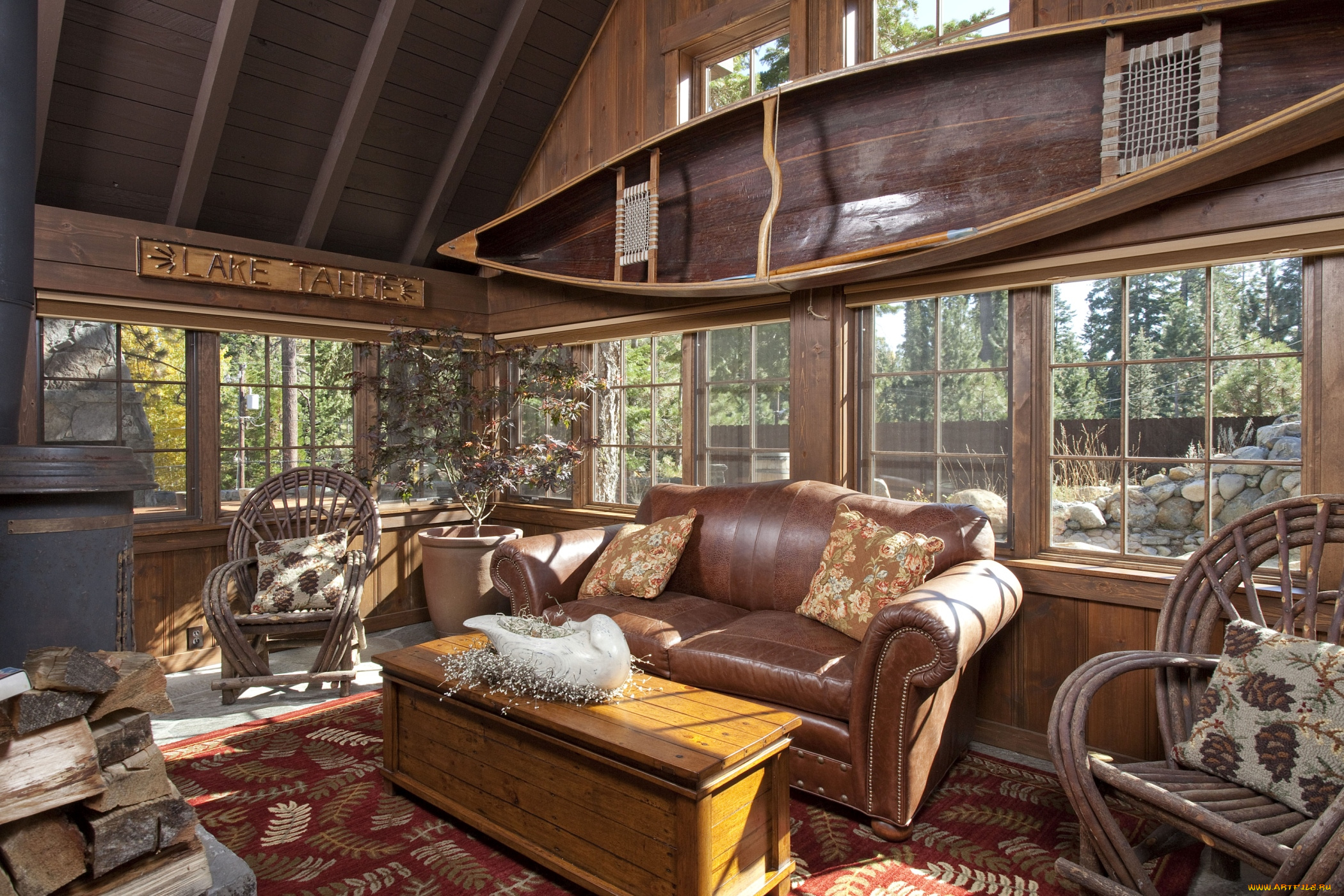 интерьер, веранды, , террасы, , балконы, камин, диван