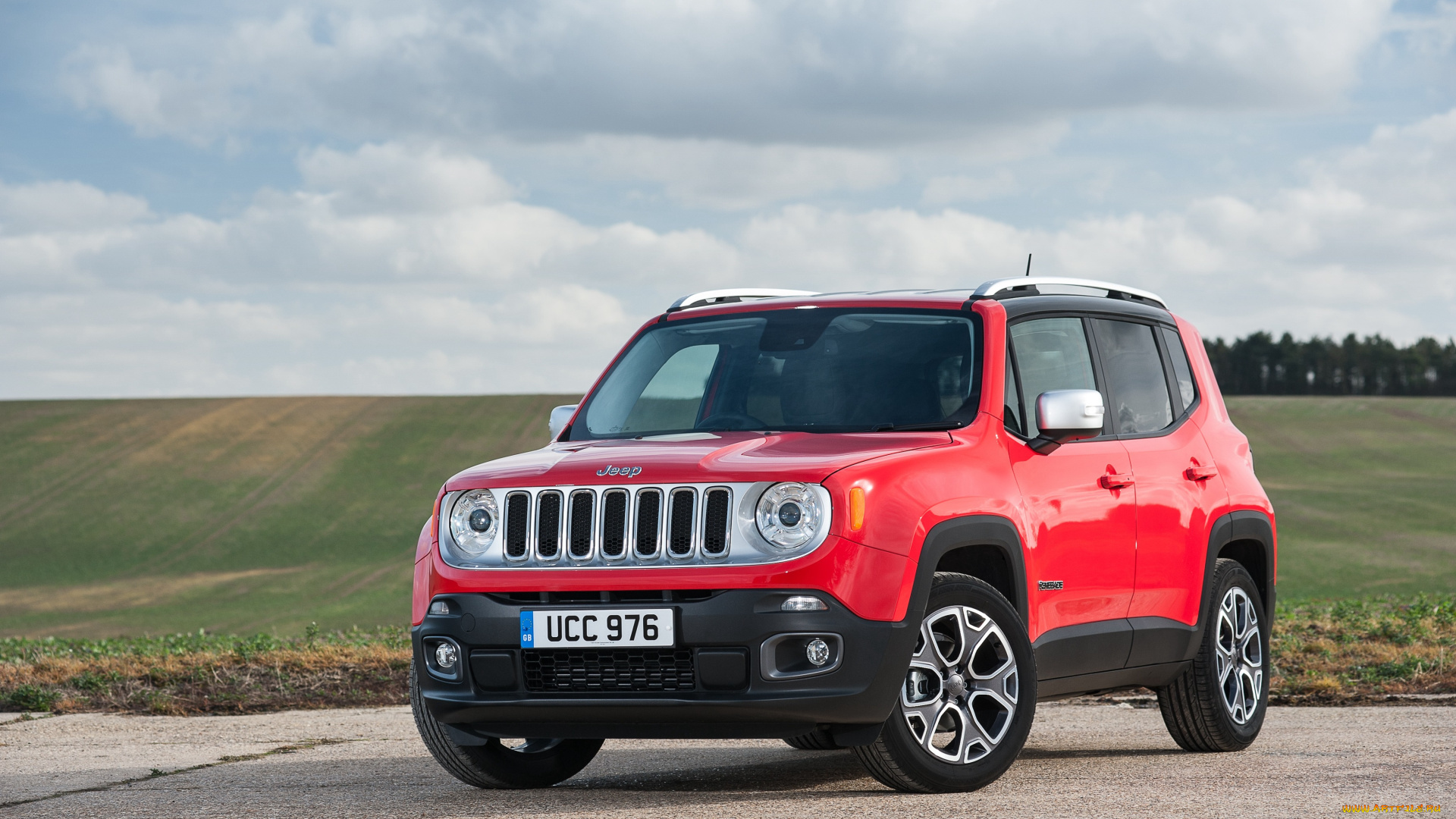 автомобили, jeep, uk-spec, limited, renegade, 2015г, красный