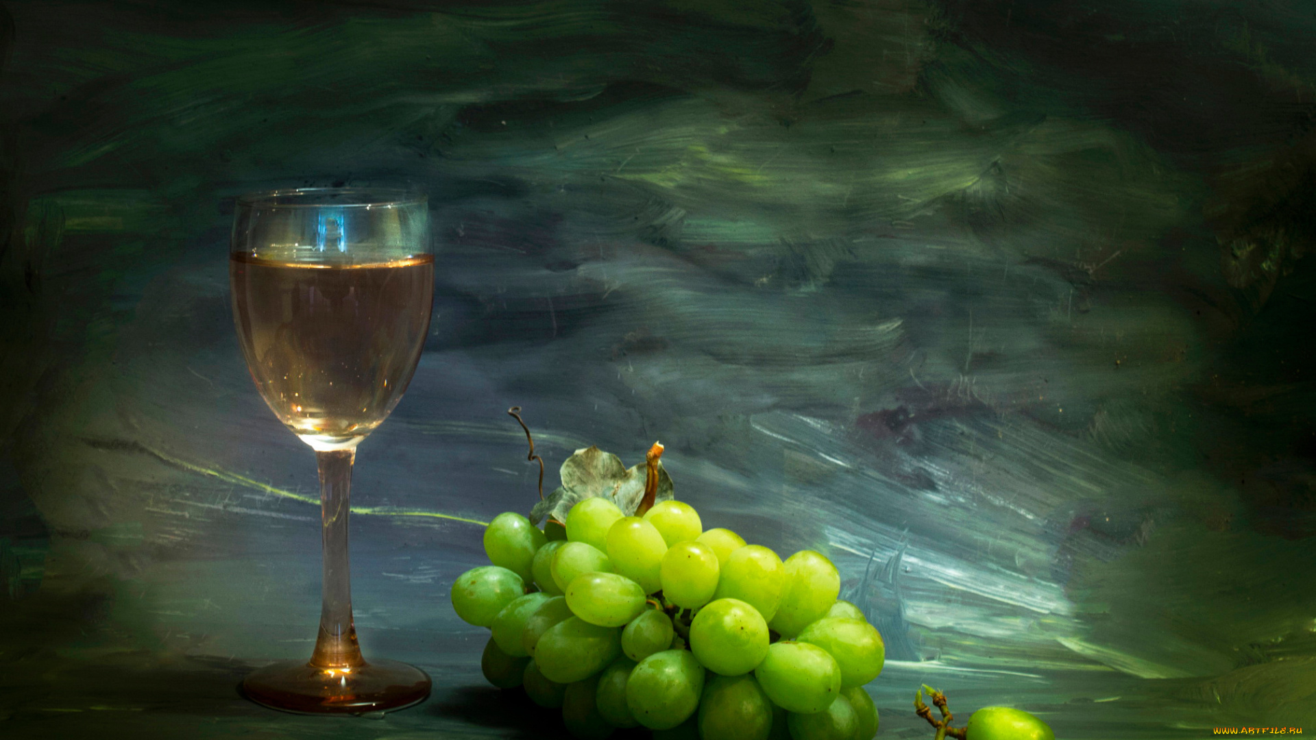 еда, виноград, краски, мазки, бокал, beyond, the, horizon