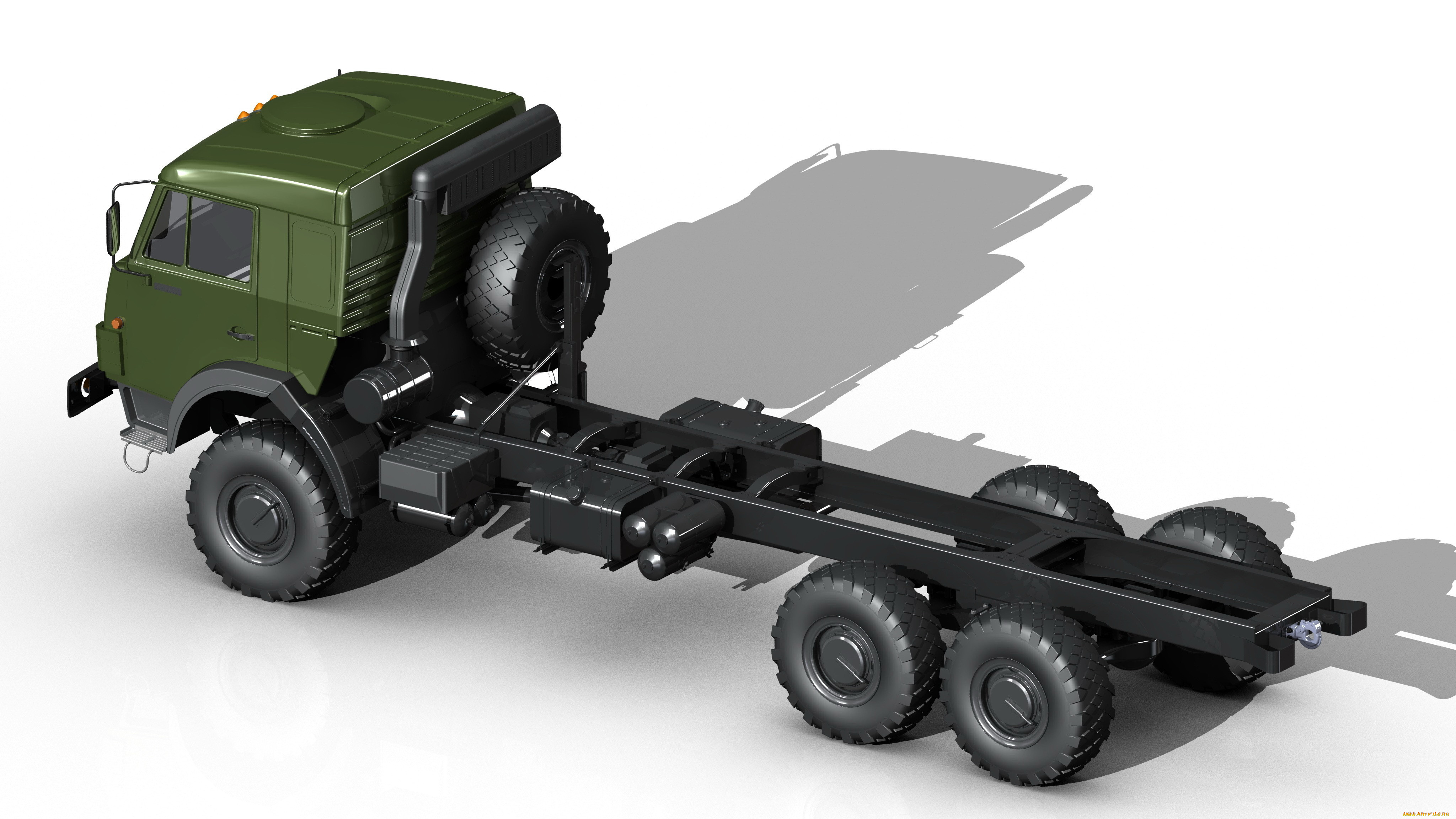 автомобили, 3д, kamaz