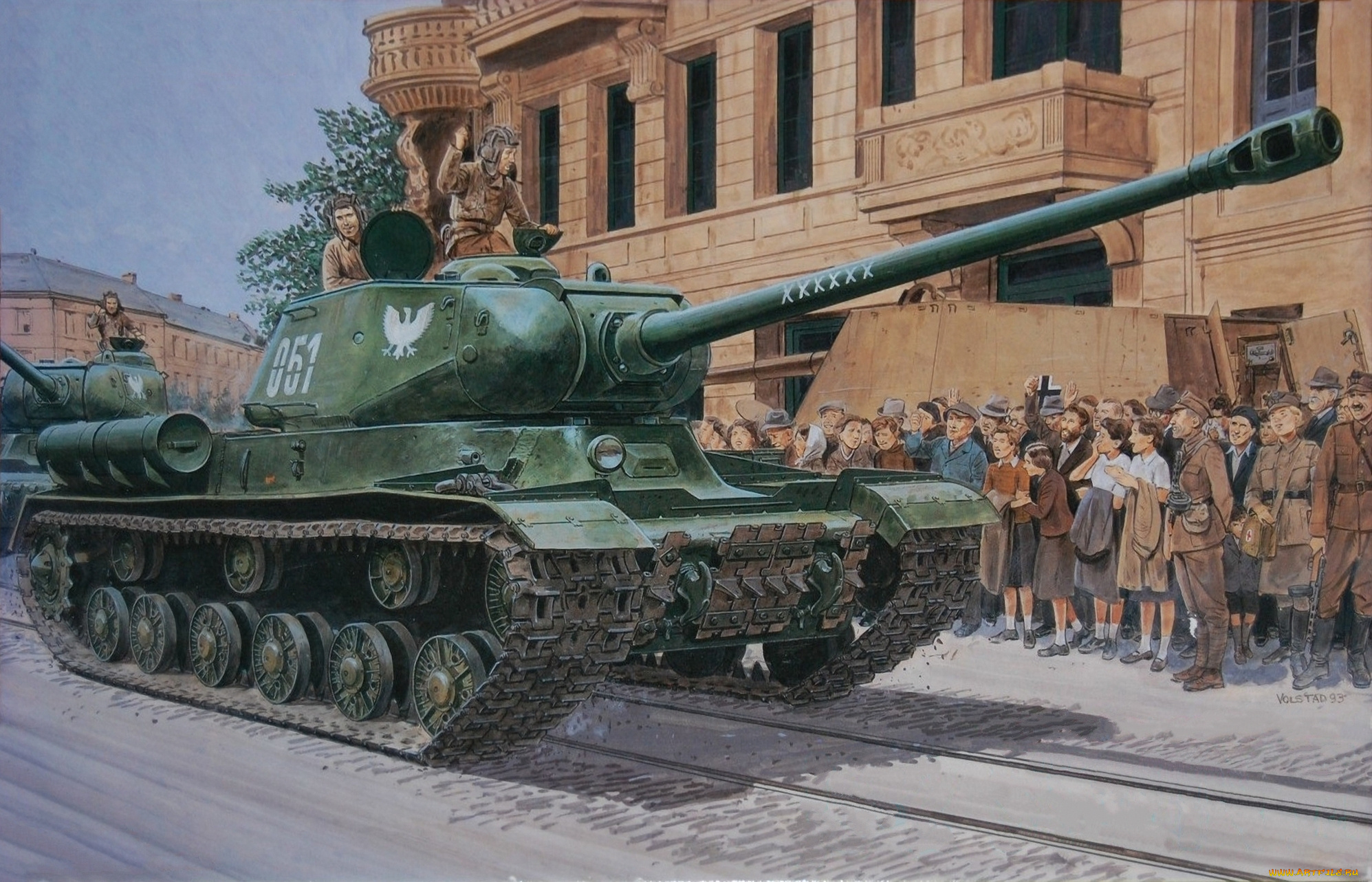 рисованное, армия, танк