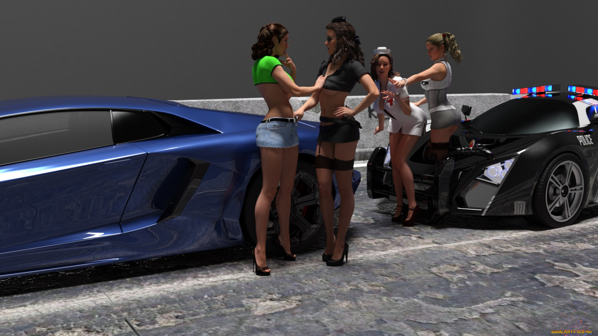 3д, графика, люди, , people, девушки, взгляд, фон