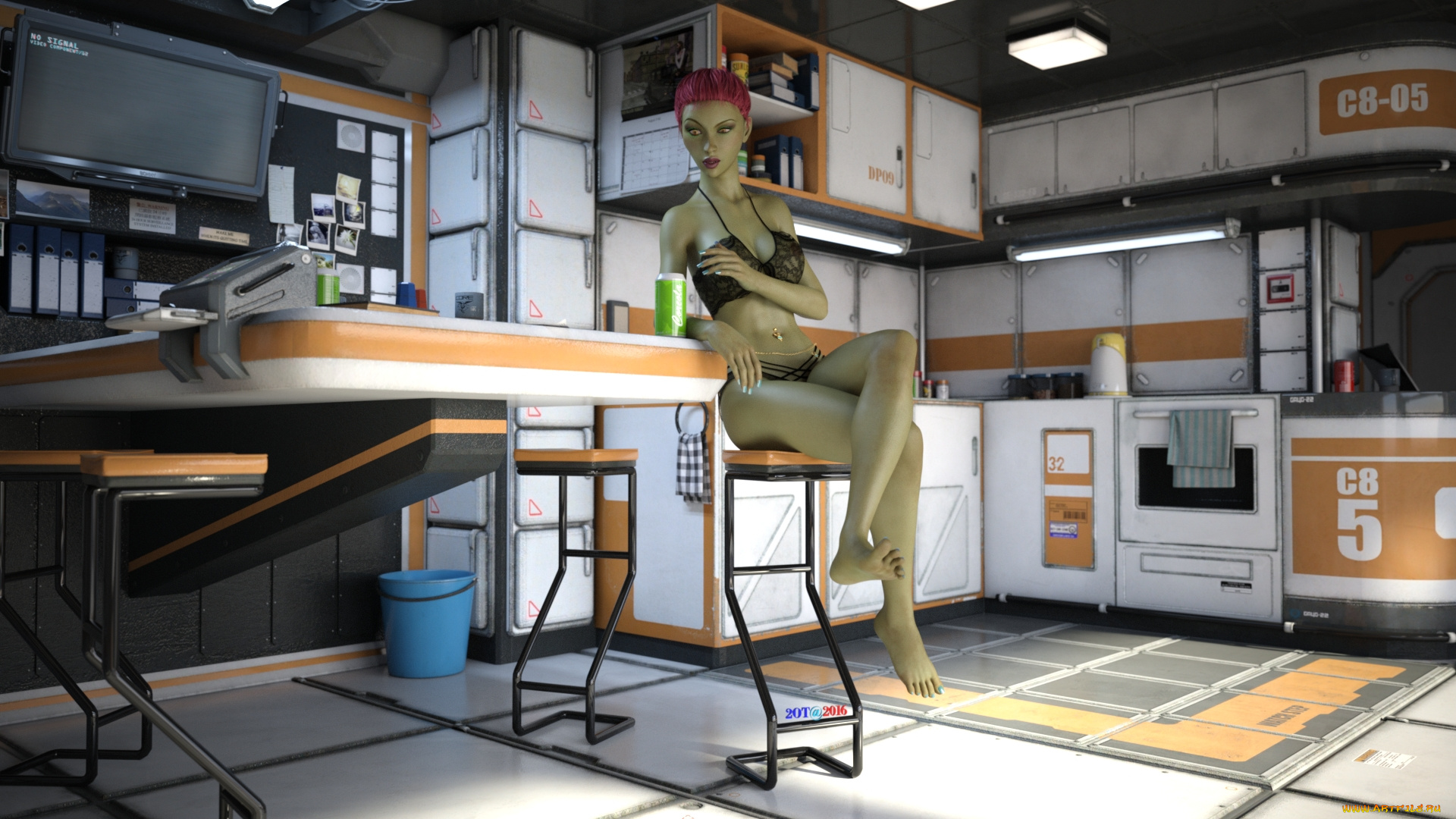 3д, графика, существа, , creatures, фон, взгляд, девушка